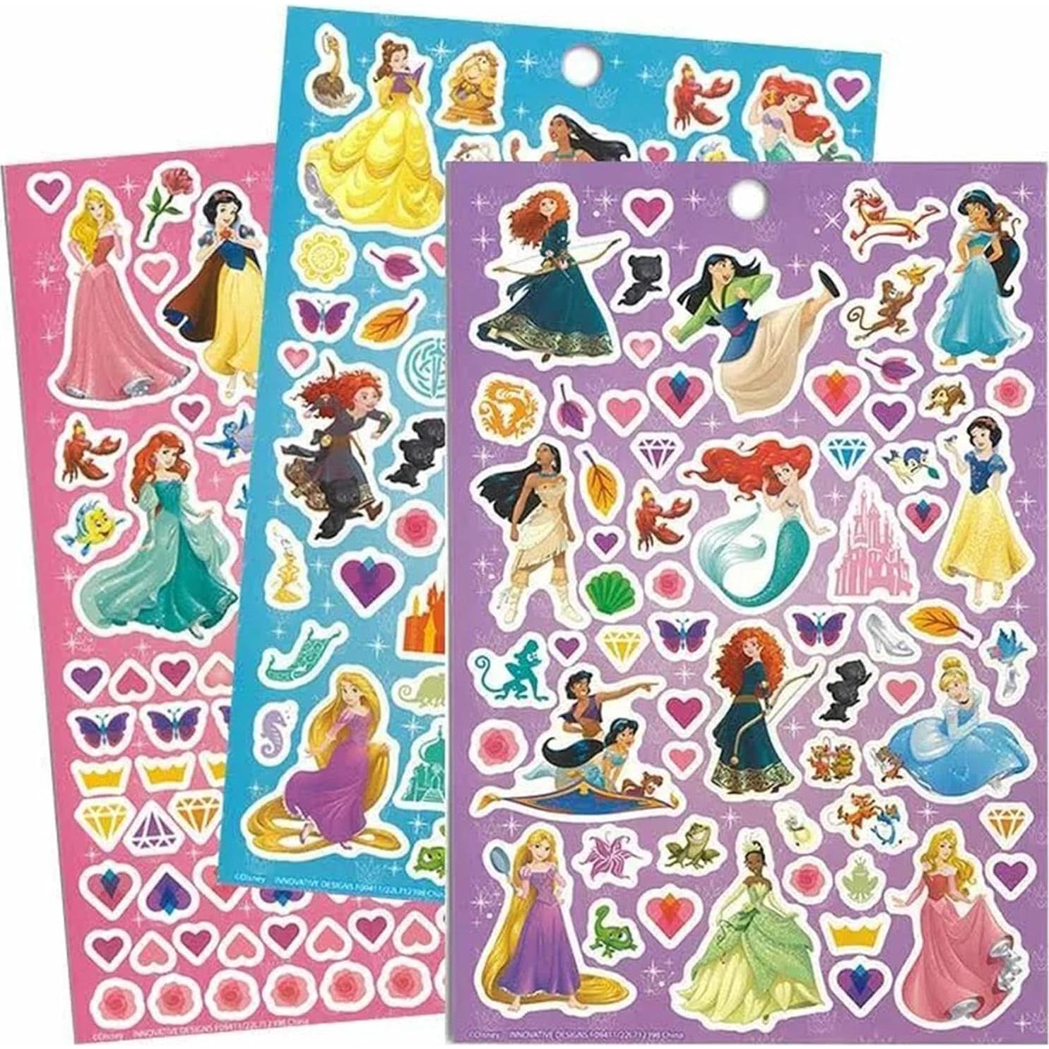 Libro de Pegatinas Princesas Disney - 4 Hojas, 300 Pegatinas