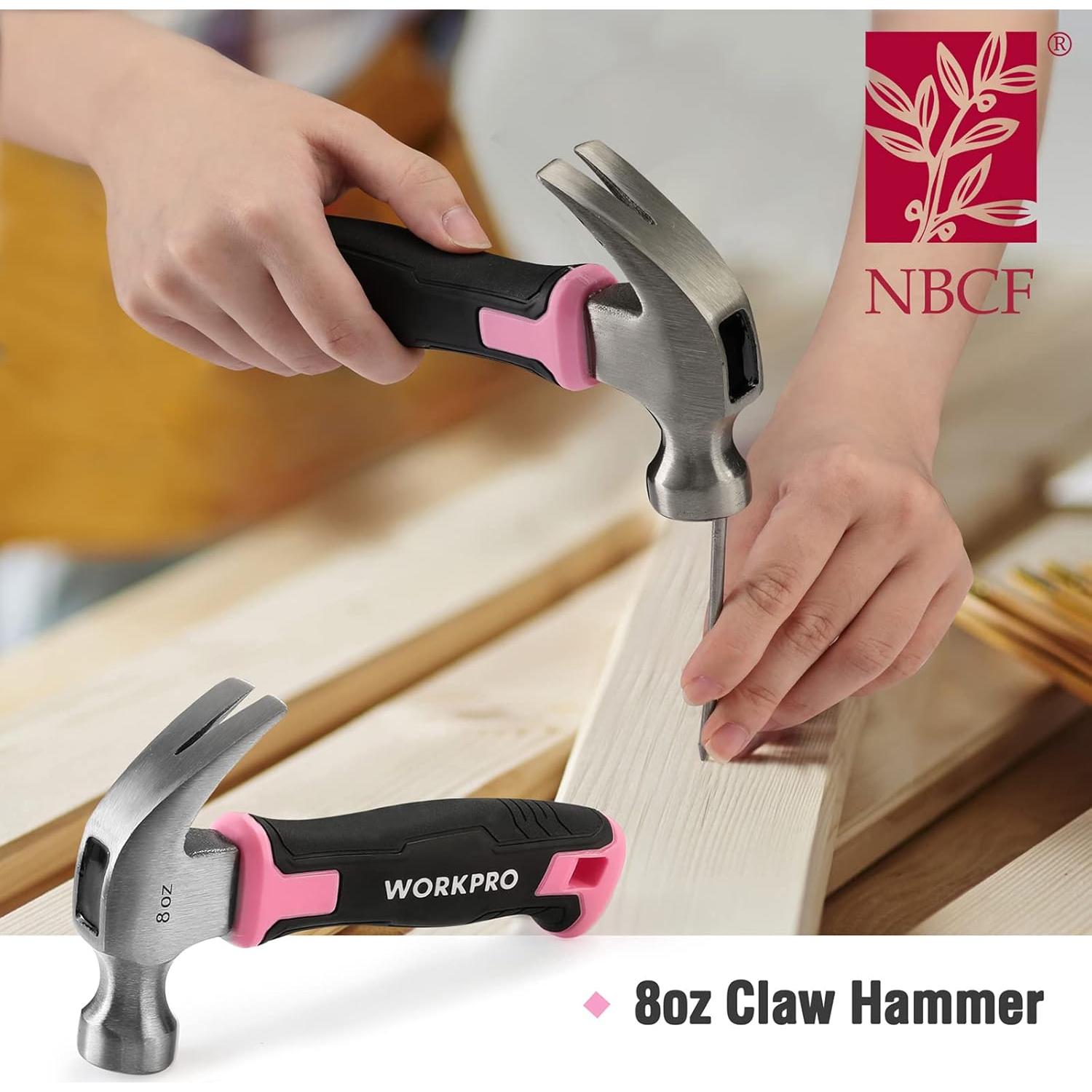 Set de Herramientas Pink 35 Piezas WORKPRO - Caja de Almacenamiento