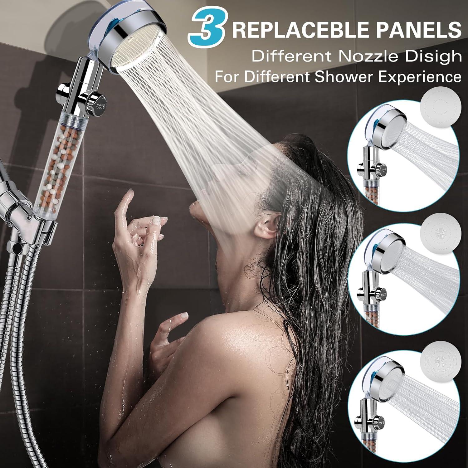 Cabezal de Ducha Filtrado Vphom Alta Presión 3 Paneles 150 cm