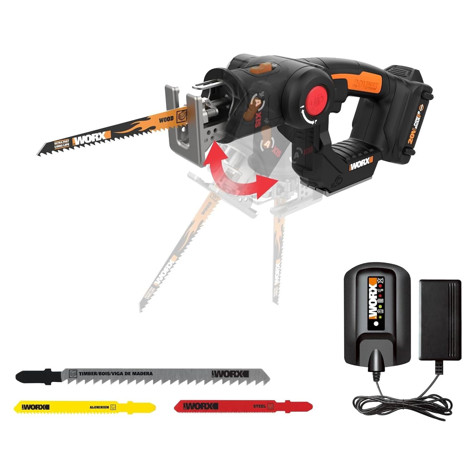 Sierra Recíproca y de Calar Inalámbrica WORX WX550L 20V