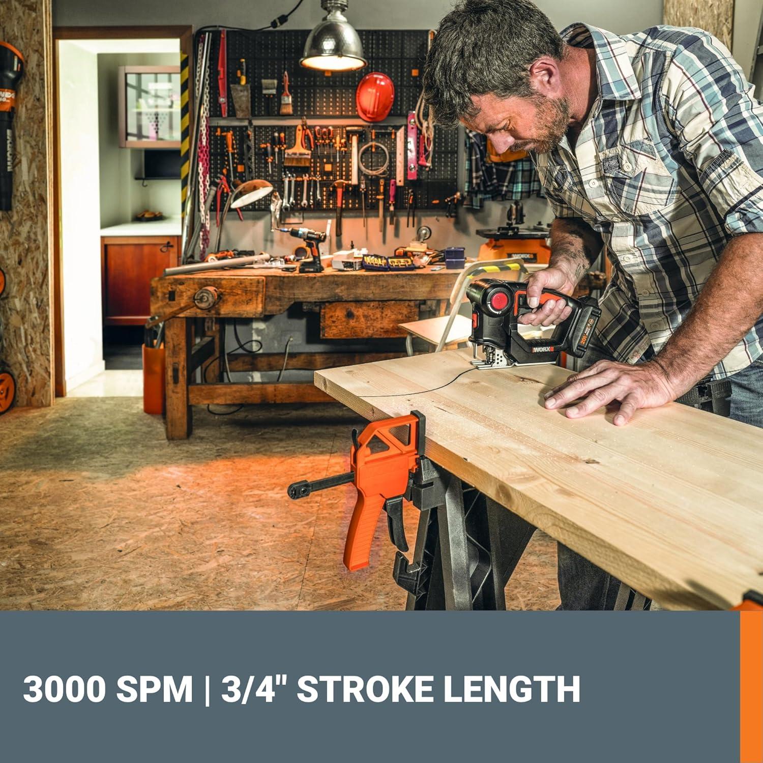 Sierra Recíproca y de Calar Inalámbrica WORX WX550L 20V