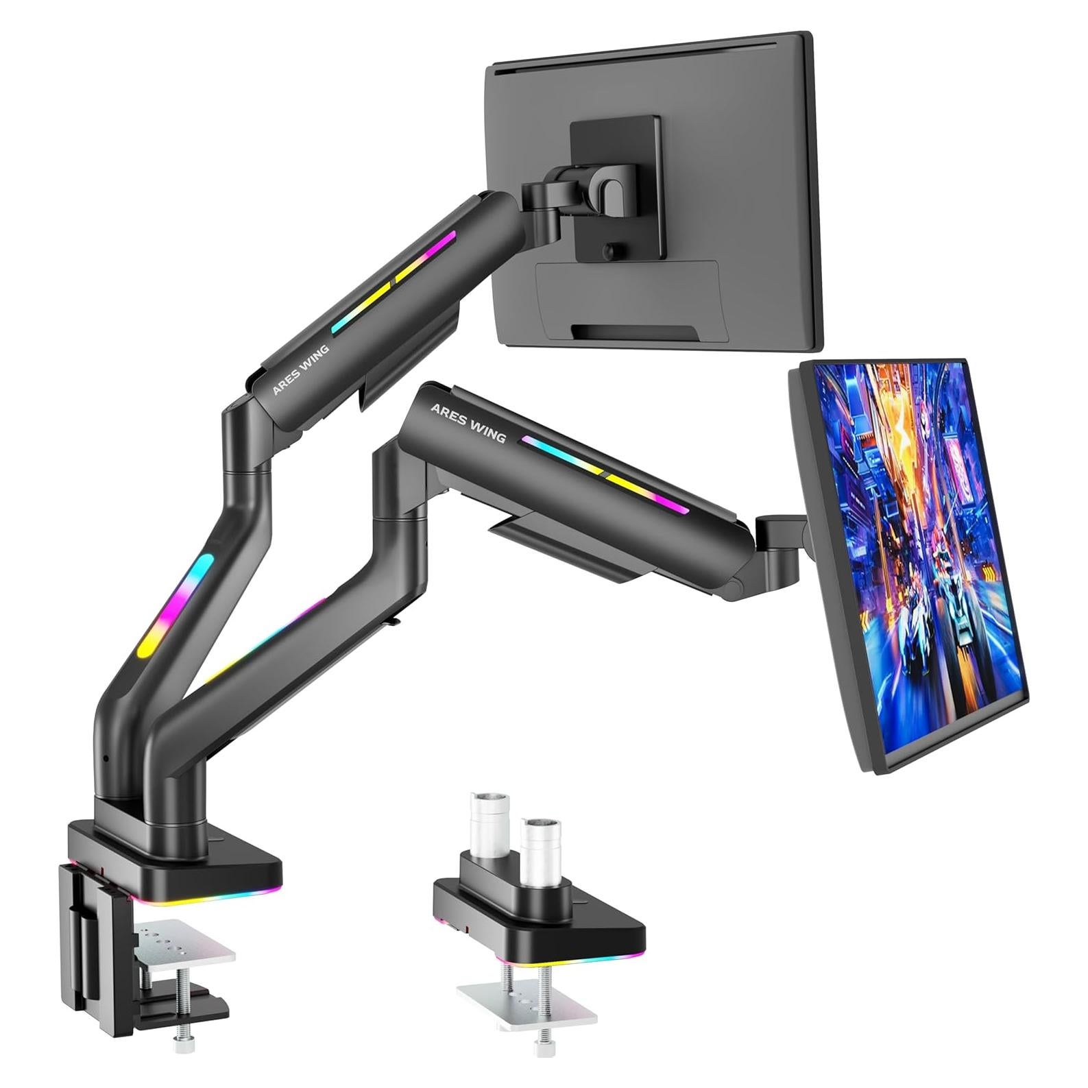 Soporte Doble para Monitor ARES WING 17-35" RGB Ajustable