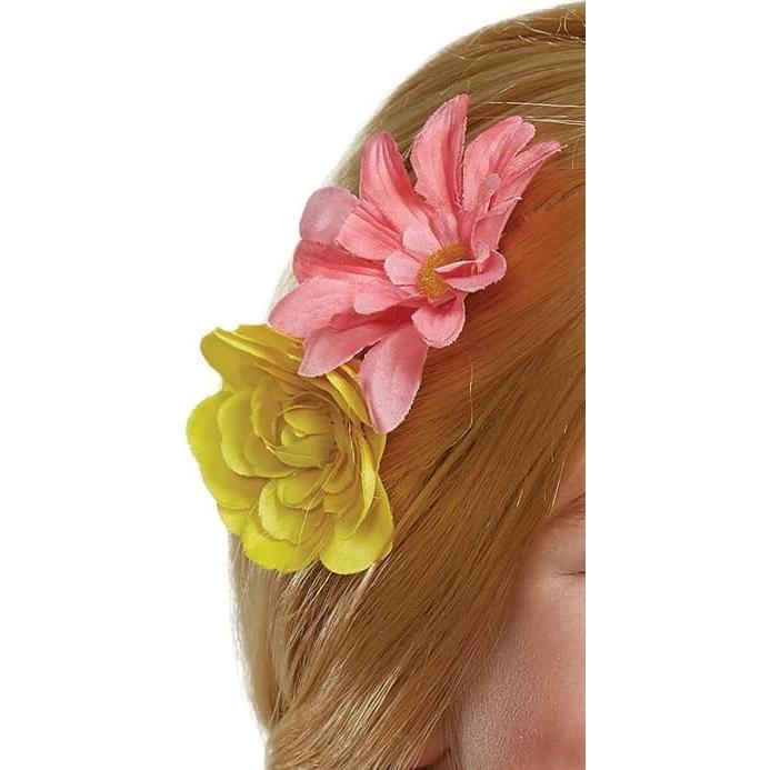 Peluca Deluxe Rapunzel Enredados Niñas 35.5 cm Flores