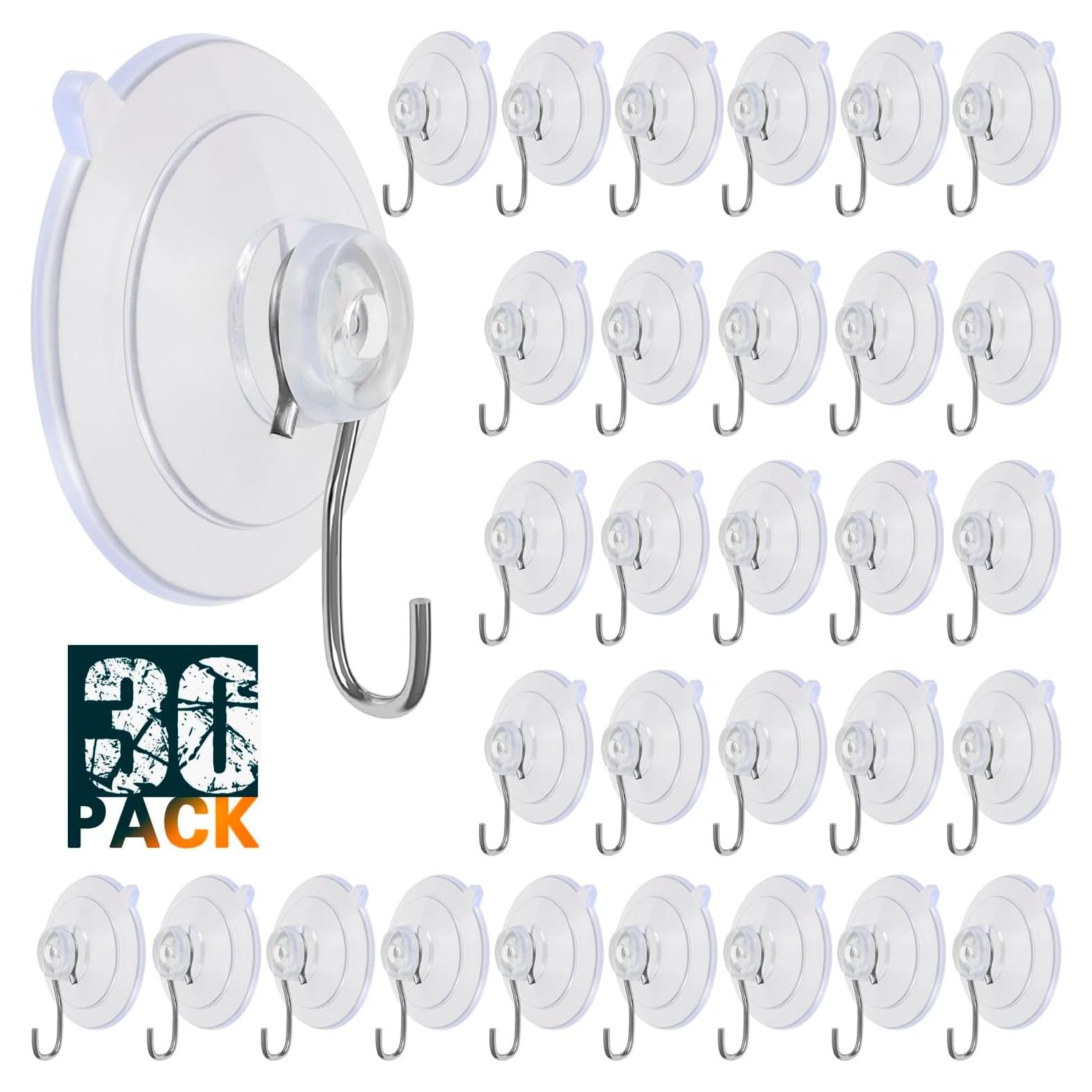 Ganchos de Ventosa LUPYJI 30 Unidades PVC Transparente 4.57 cm