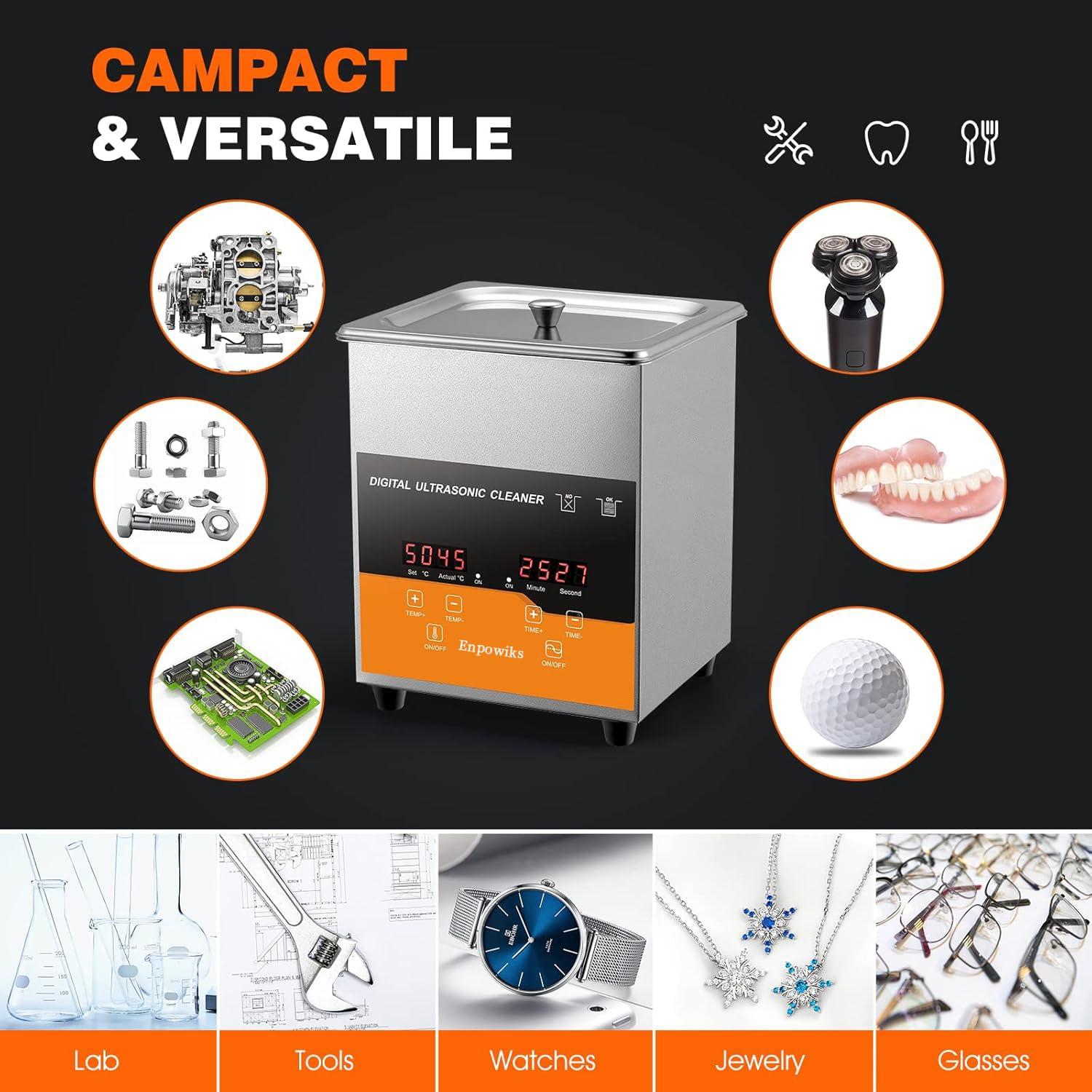 Limpiador Ultrasónico Enpowiks 2L para Joyería y Gafas