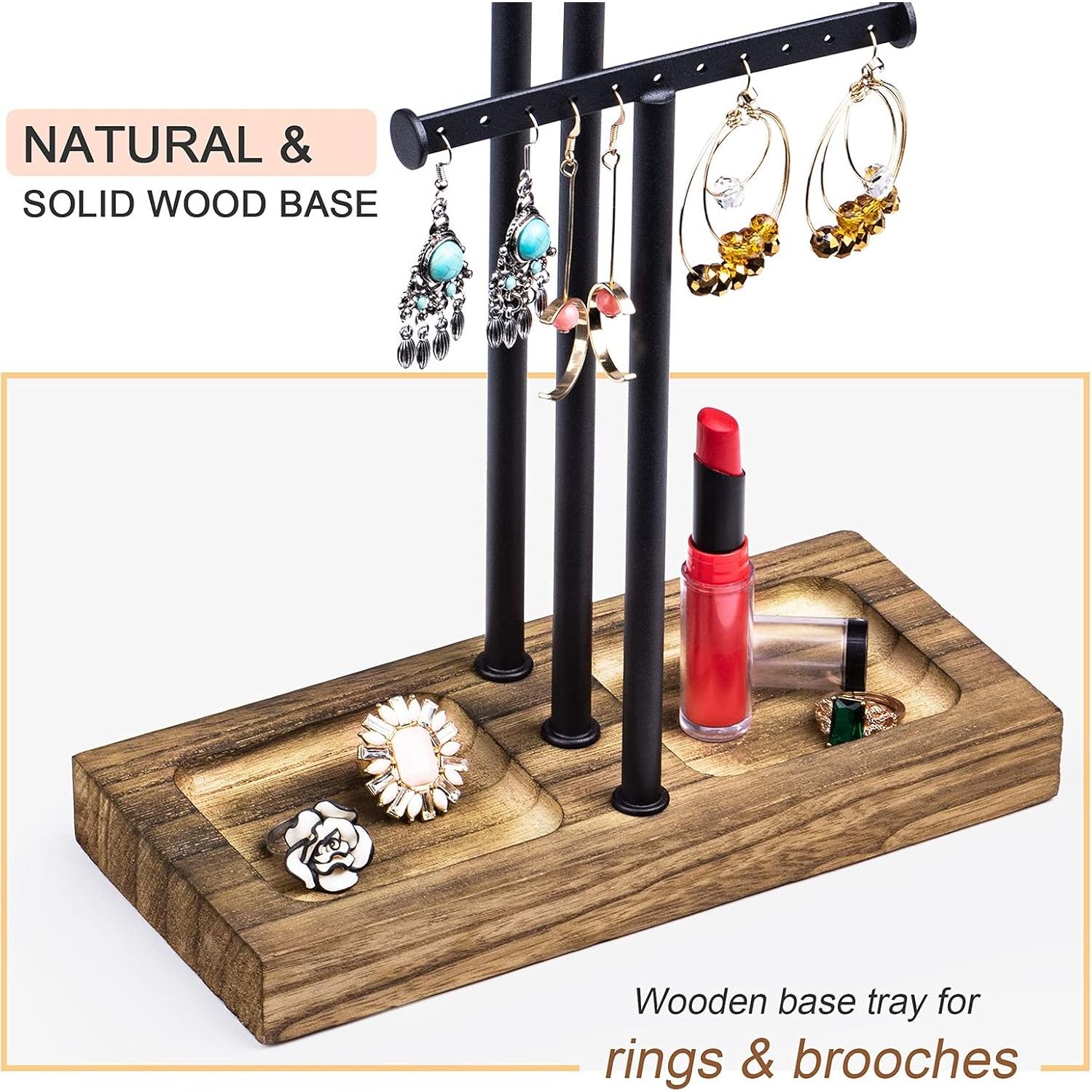 Organizador de Joyería Love-KANKEI 3 Niveles Metal y Madera