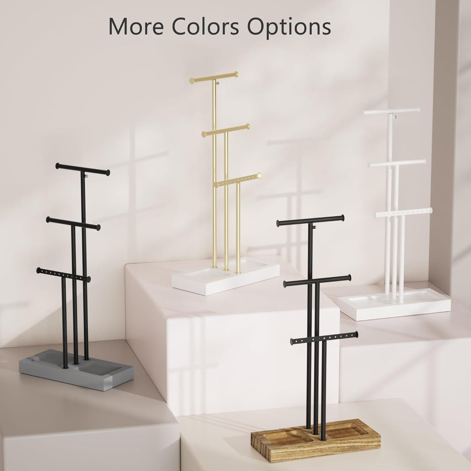 Organizador de Joyería Love-KANKEI 3 Niveles Metal y Madera