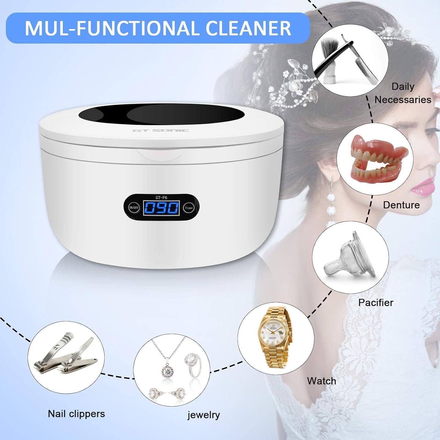 Limpiador Ultrasónico de Joyas GTSONIC 739 ml con Temporizador