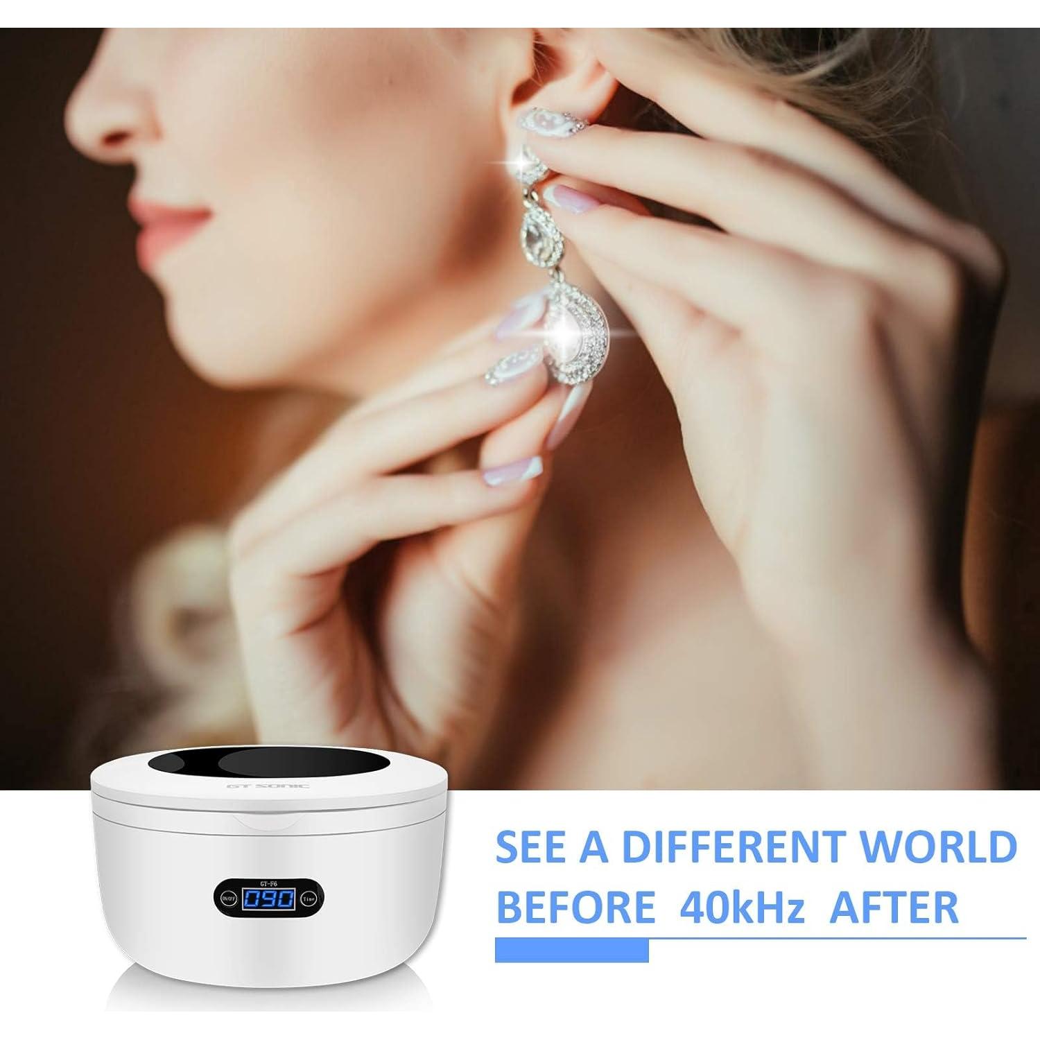 Limpiador Ultrasónico de Joyas GTSONIC 739 ml con Temporizador