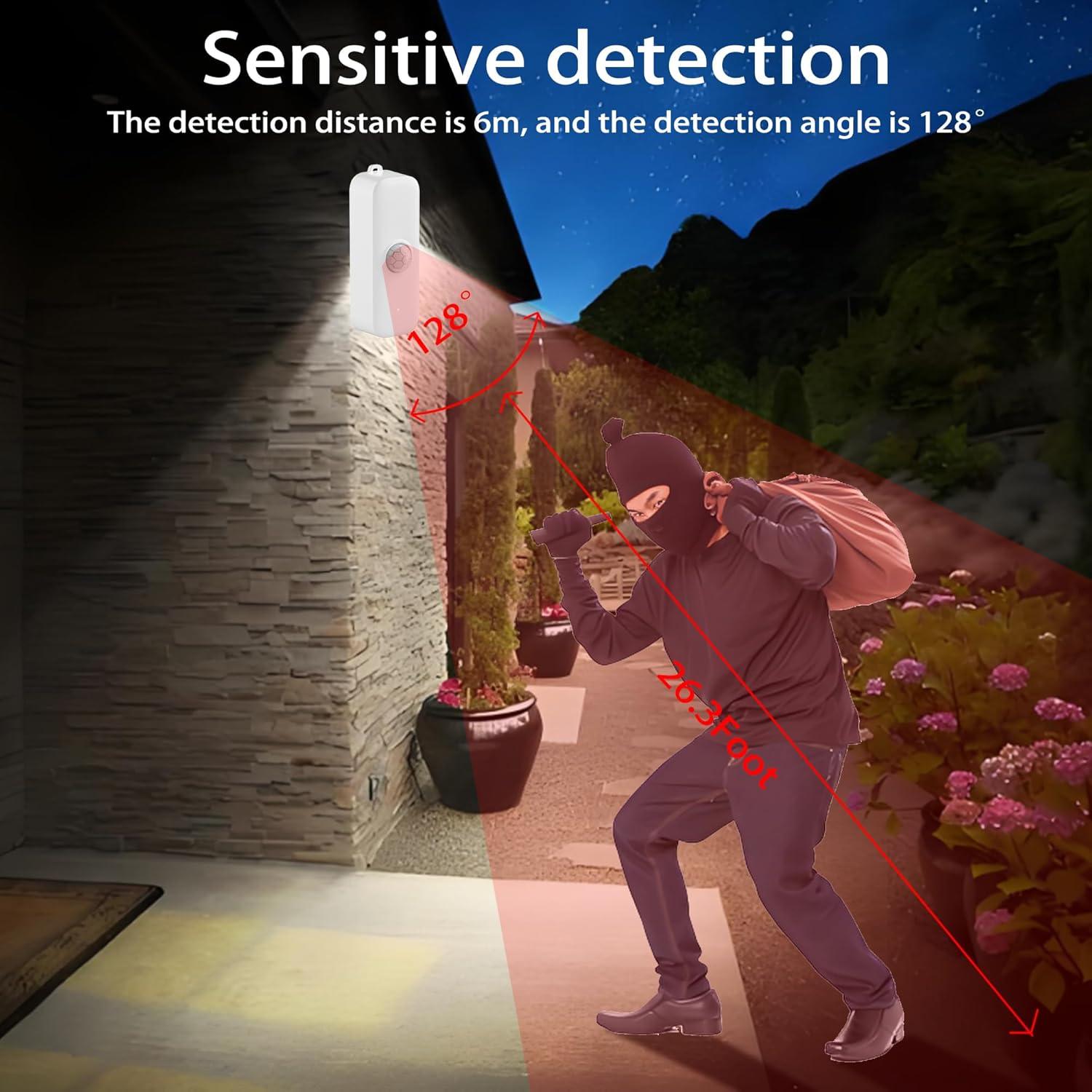 Sensor de Movimiento Infrarrojo QXMH WiFi 6m 128° con App