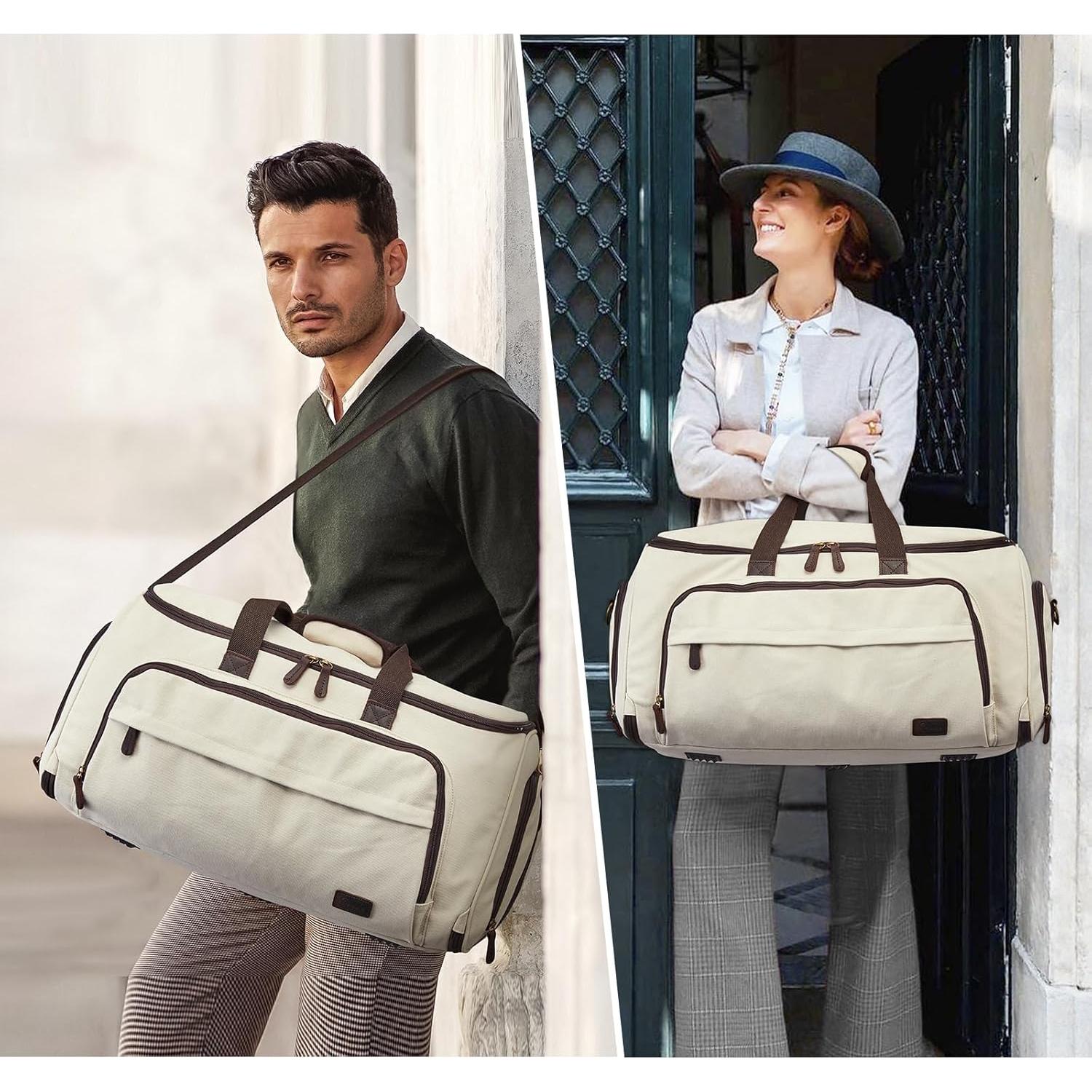 Bolsa de Ropa de Mano S-ZONE 50L Duffle 2 en 1 Unisex