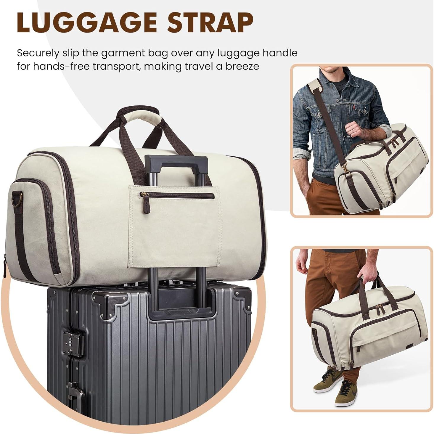 Bolsa de Ropa de Mano S-ZONE 50L Duffle 2 en 1 Unisex