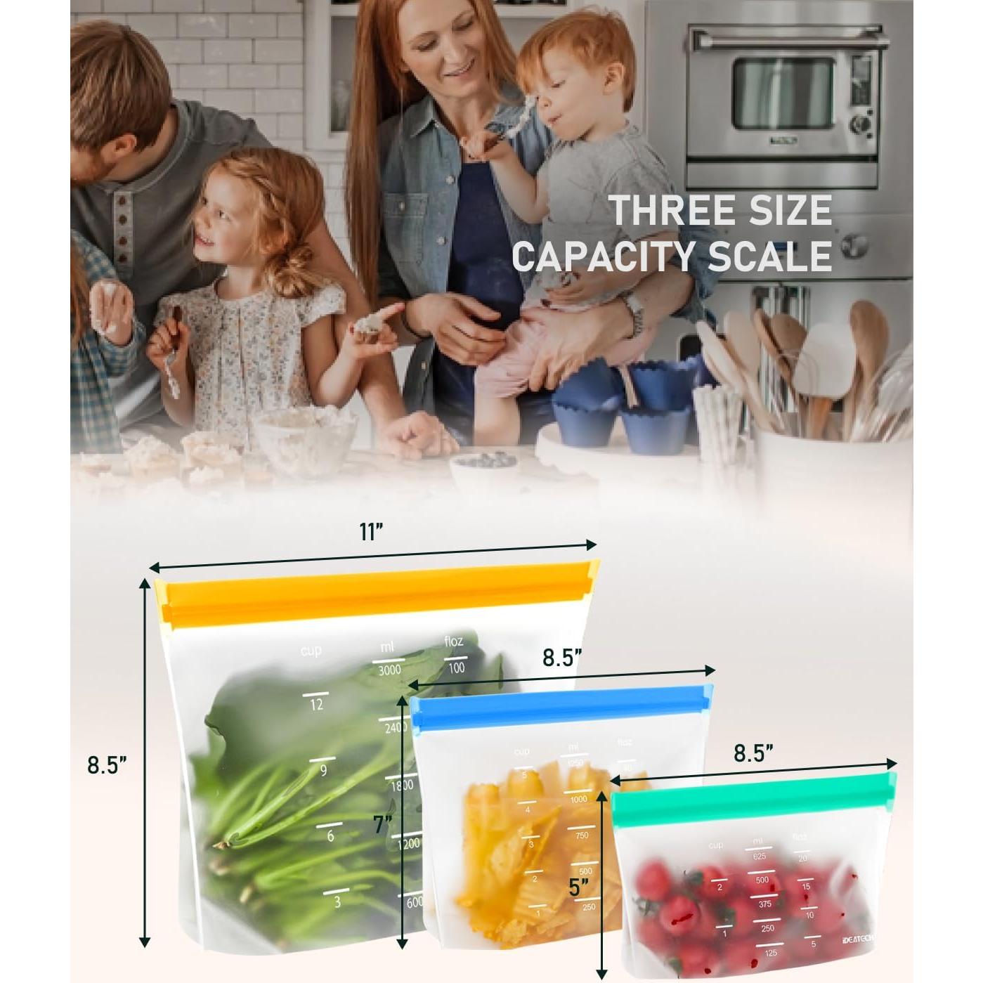 Bolsas Reutilizables IDEATECH para Sándwich 10 Paquete 3.78L