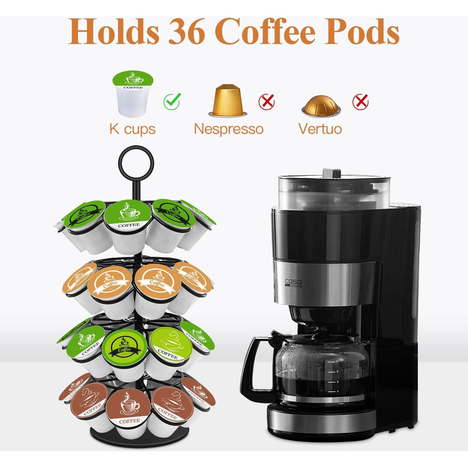 Soporte para cápsulas de café KIMIUP, 36 K-Cups, giratorio 360°