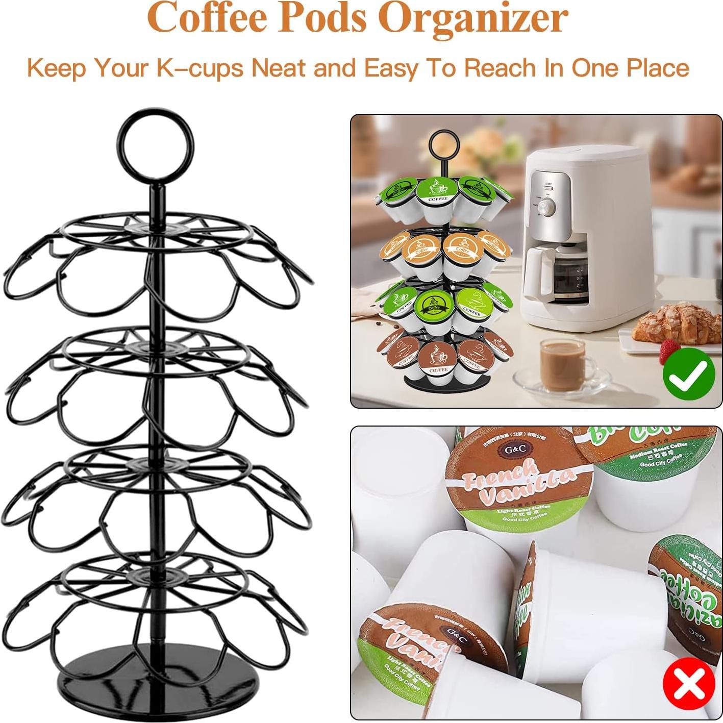 Soporte para cápsulas de café KIMIUP, 36 K-Cups, giratorio 360°