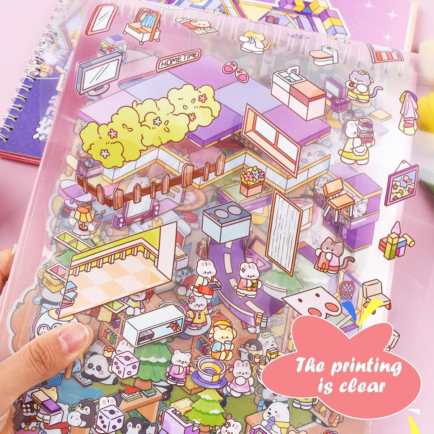 Set de Stickers 3D Aifong - 6 Escenas DIY para Aliviar Estrés