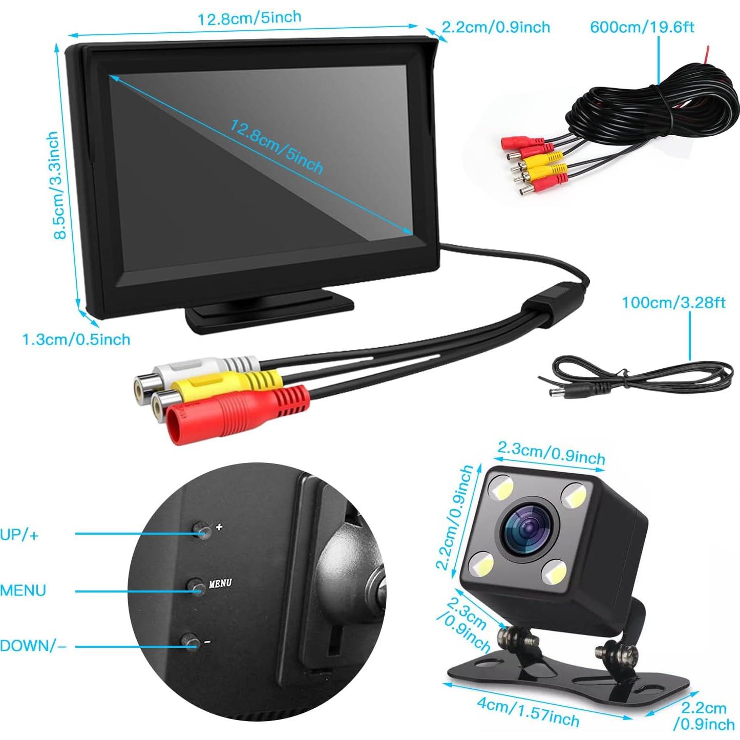 Cámara de Respaldo Kairiyard con Monitor LCD 5" HD 170°
