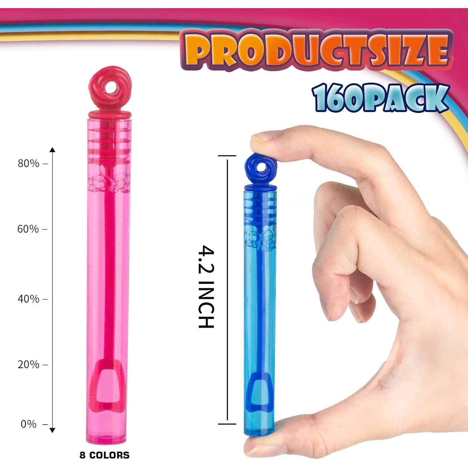 160 Varitas de Burbujas Neón Uzoxlsn para Niños 10.16 cm