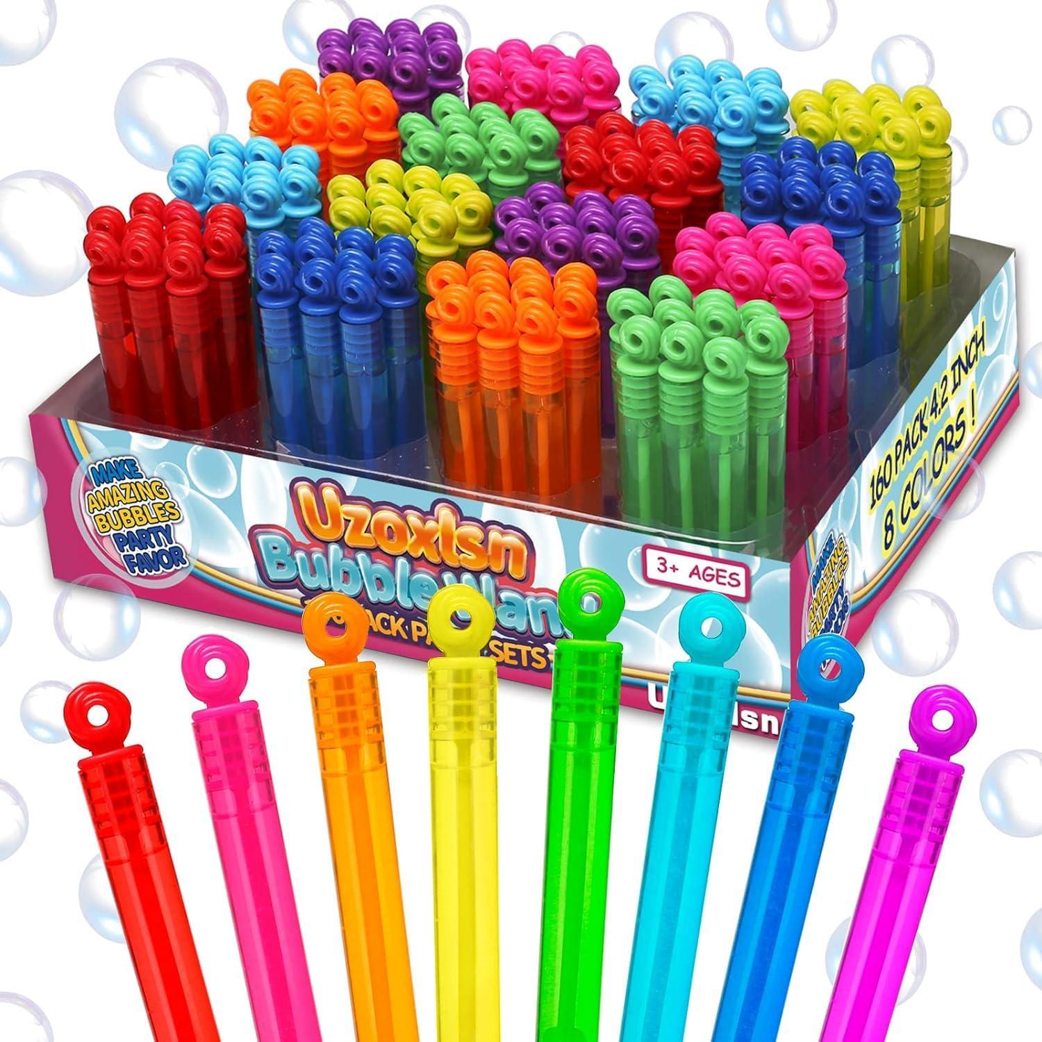 160 Varitas de Burbujas Neón Uzoxlsn para Niños 10.16 cm