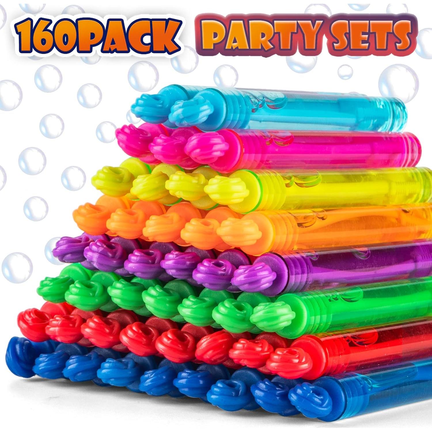 160 Varitas de Burbujas Neón Uzoxlsn para Niños 10.16 cm