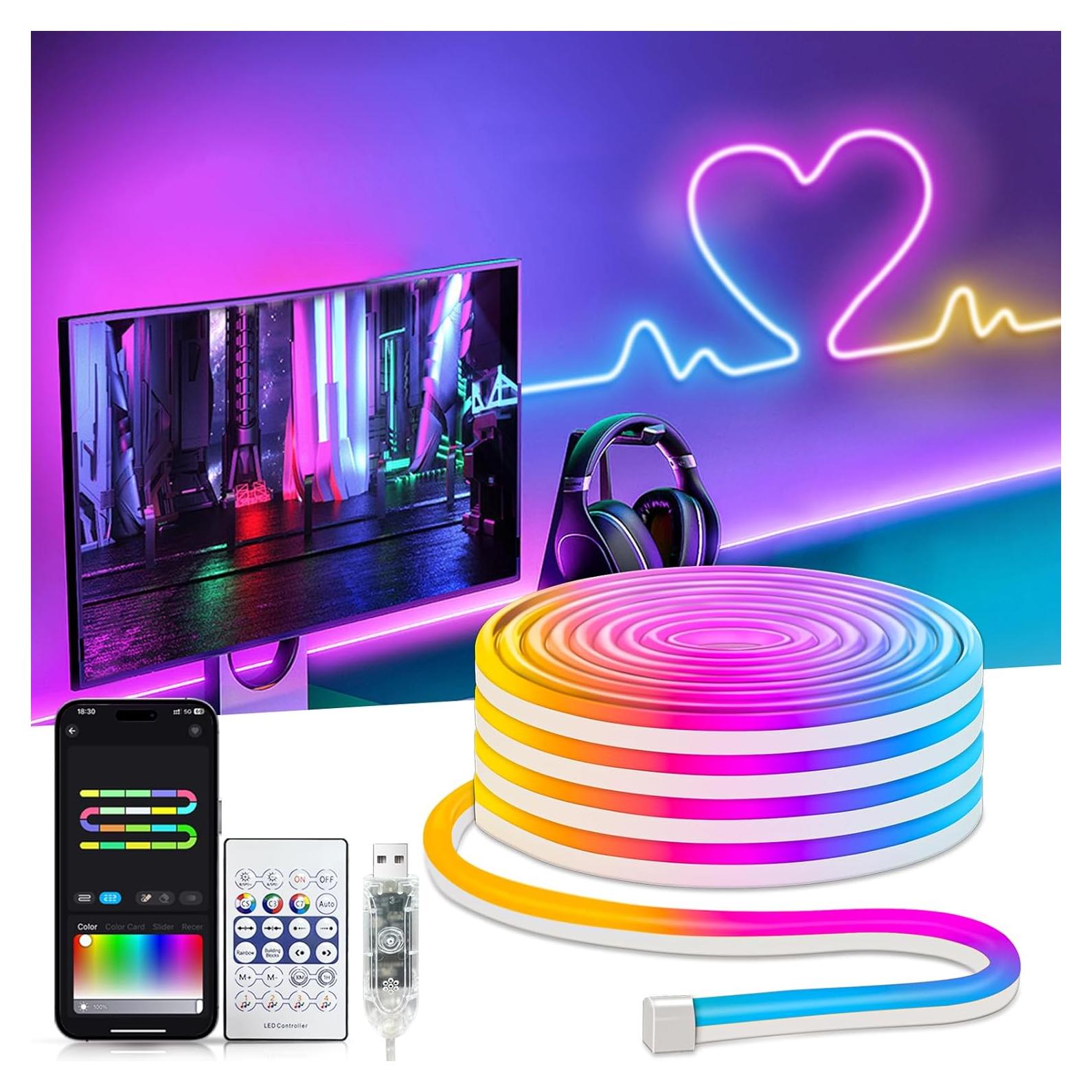 Luces de Cuerda LED Neón 5M Golden Bunny RGB Control APP