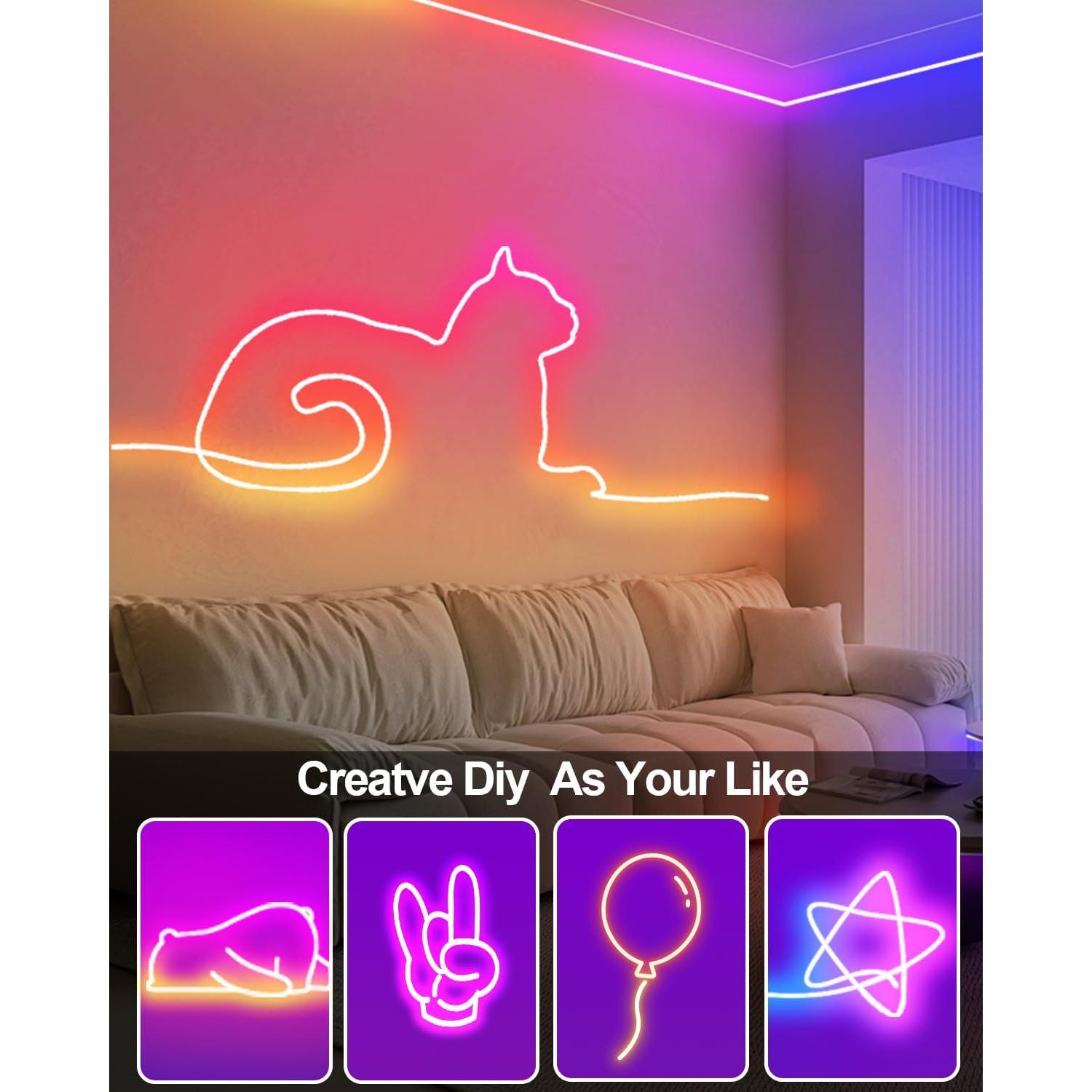 Luces de Cuerda LED Neón 5M Golden Bunny RGB Control APP