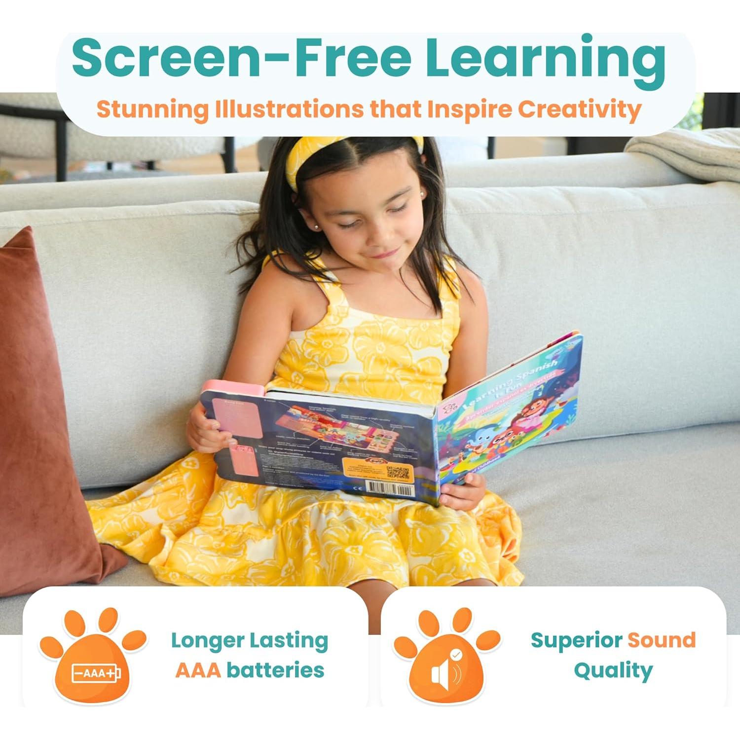 Libro Musical Bilingüe Go Go - 8 Canciones para Bebés 1-3 Años