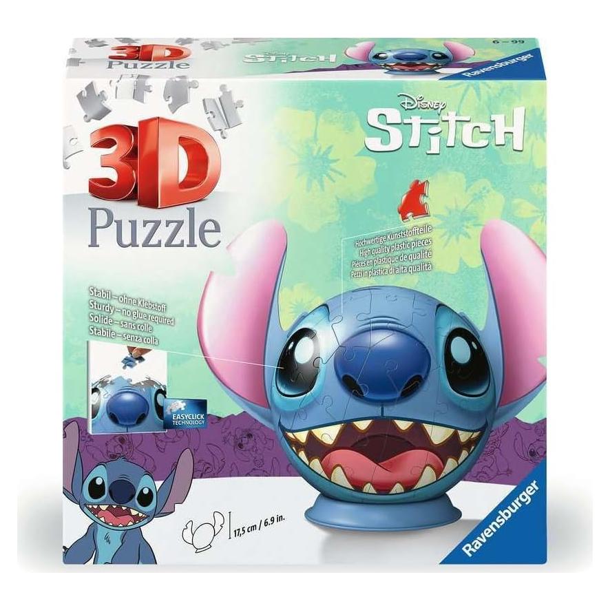 Rompecabezas 3D Ravensburger Stitch 72 Piezas para Niños
