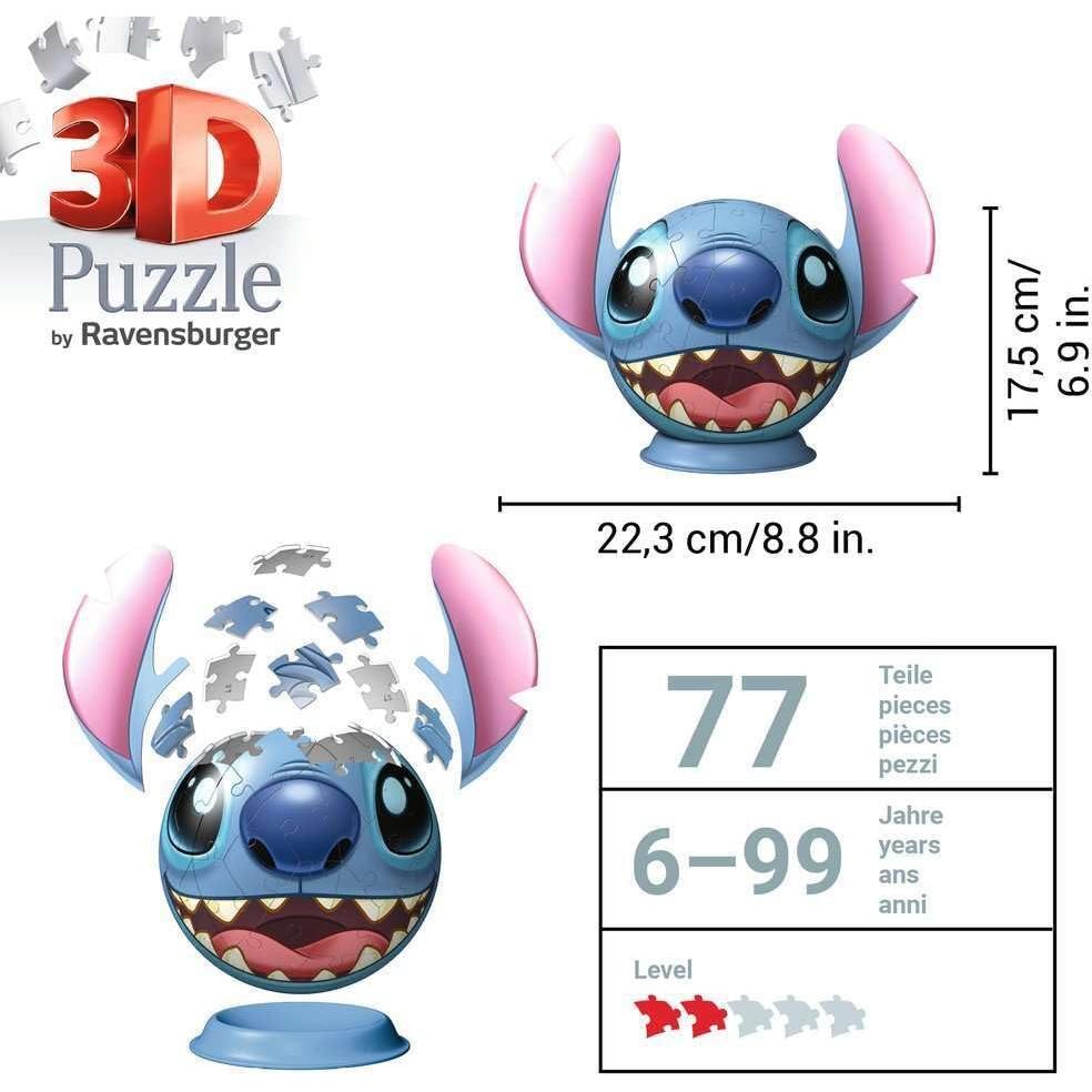 Rompecabezas 3D Ravensburger Stitch 72 Piezas para Niños