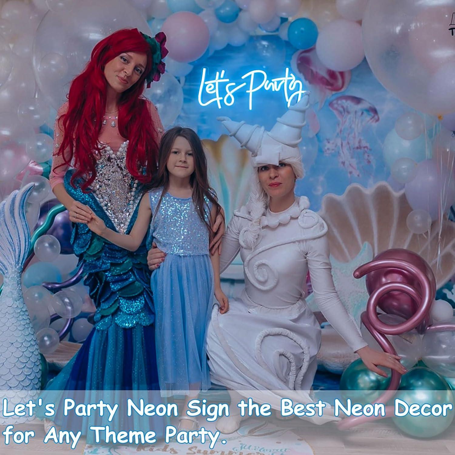 Luz de Neón Vamos a Fiestar BK-Neon Life 40x17cm Azul