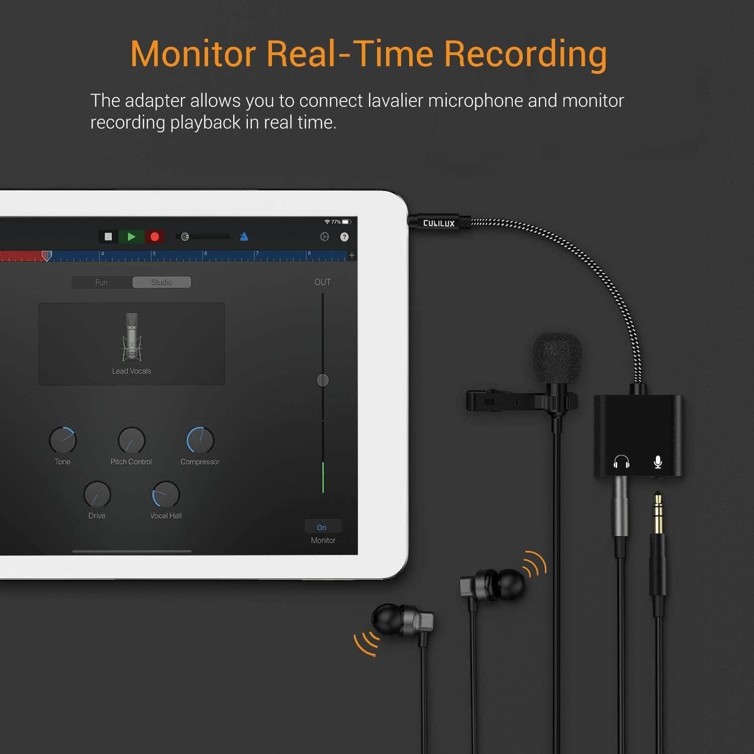 Divisor de Audio Cubilux 3.5mm TRRS a TRS para Micrófono y Auriculares