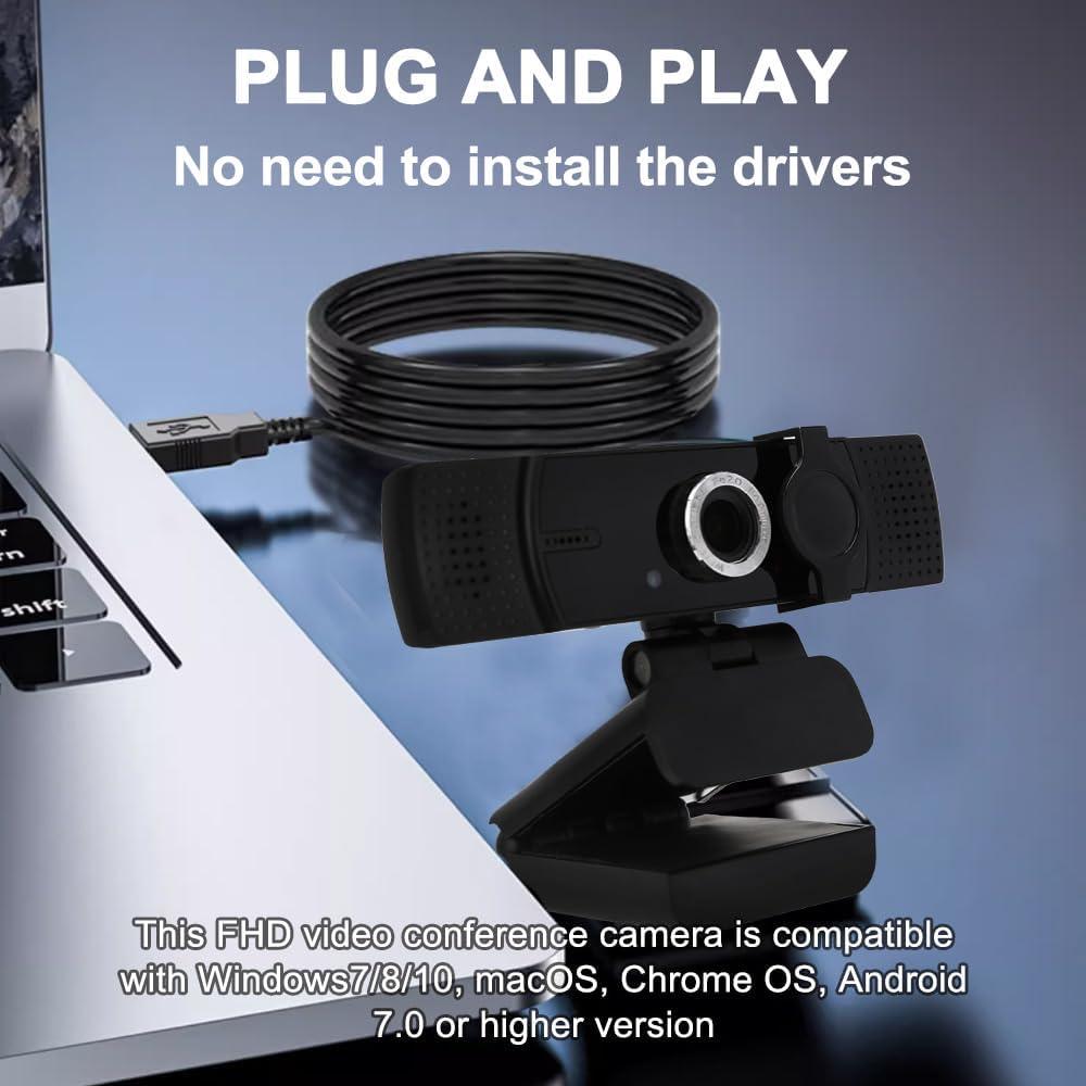 Cámara web Full HD 1080P WEISHIXIN con micrófono y USB