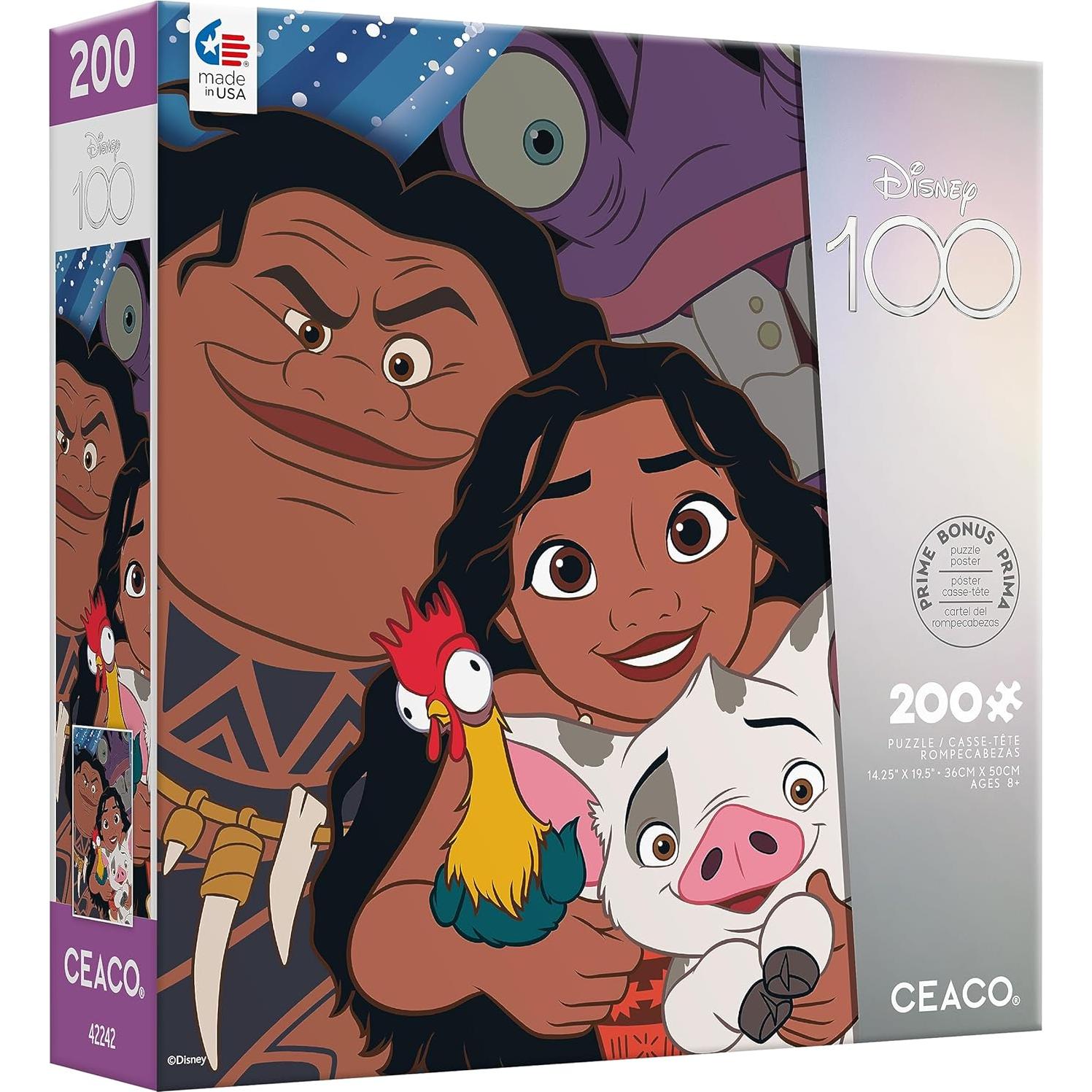 Rompecabezas Disney 100 Aniversario Moana Ceaco 200 Piezas