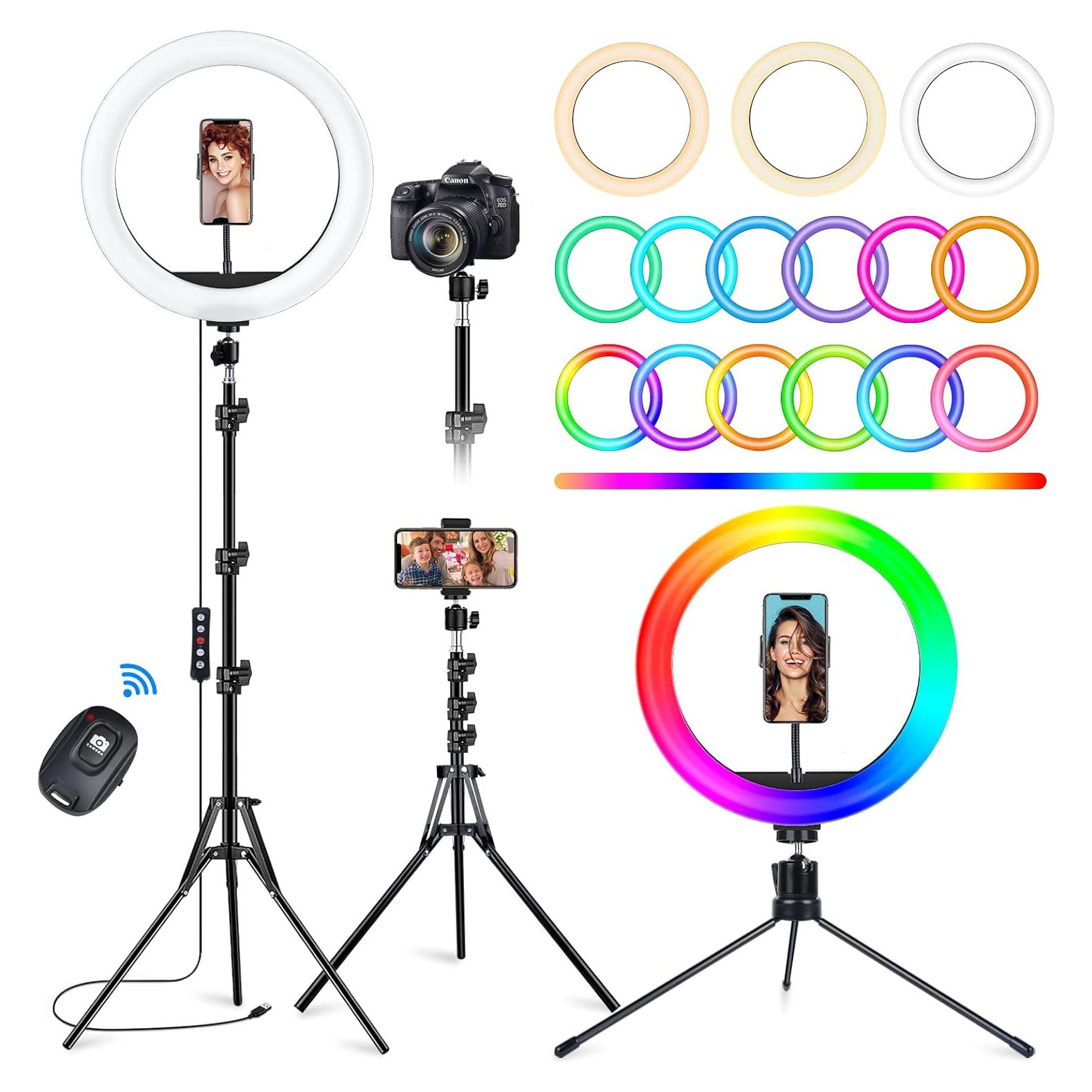 Luz de Anillo STALLY 10.2" con Trípode Ajustable 160cm