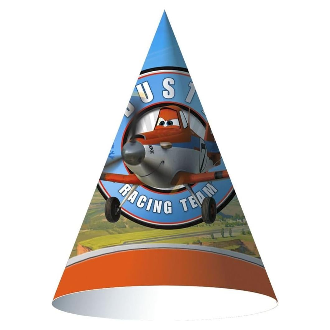 Sombreros de Fiesta Conicos Disney Planes - 8 Piezas
