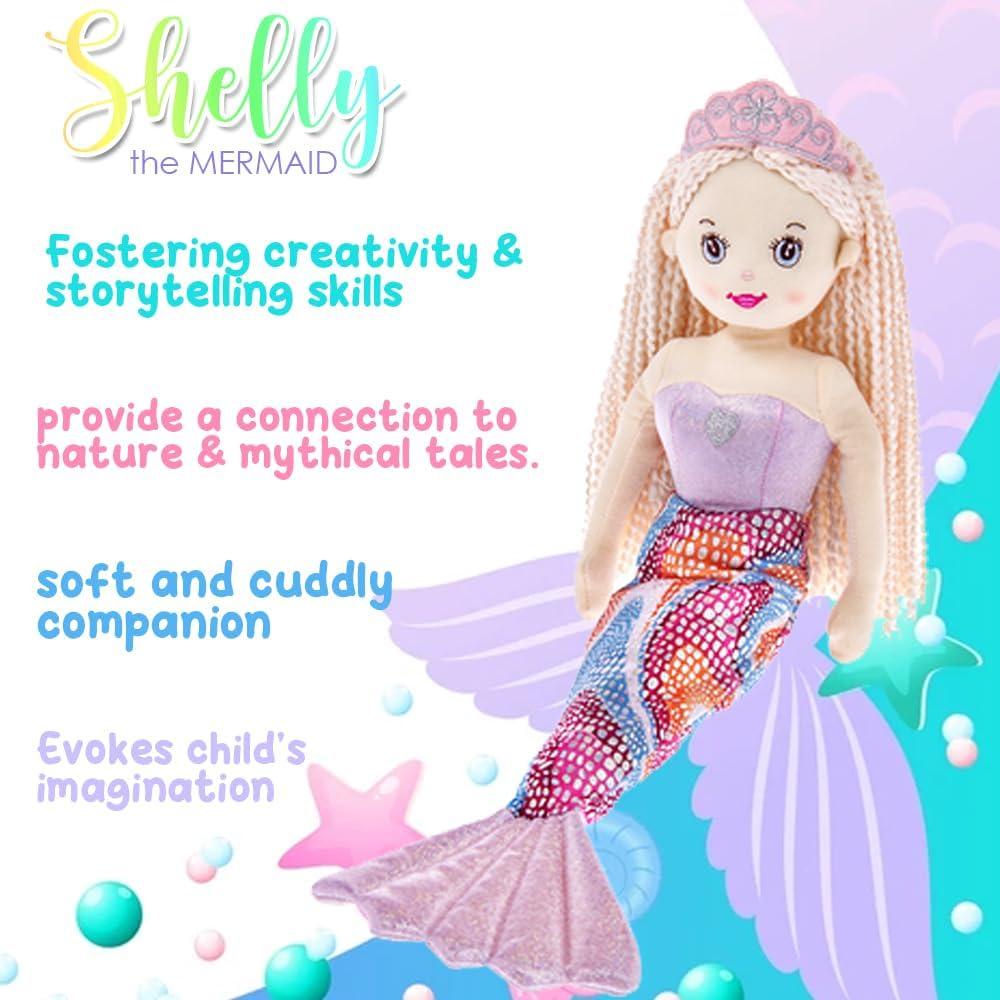 Muñeca Sirena Ganz Shimmer Cove Shelly con Libro y Stickers