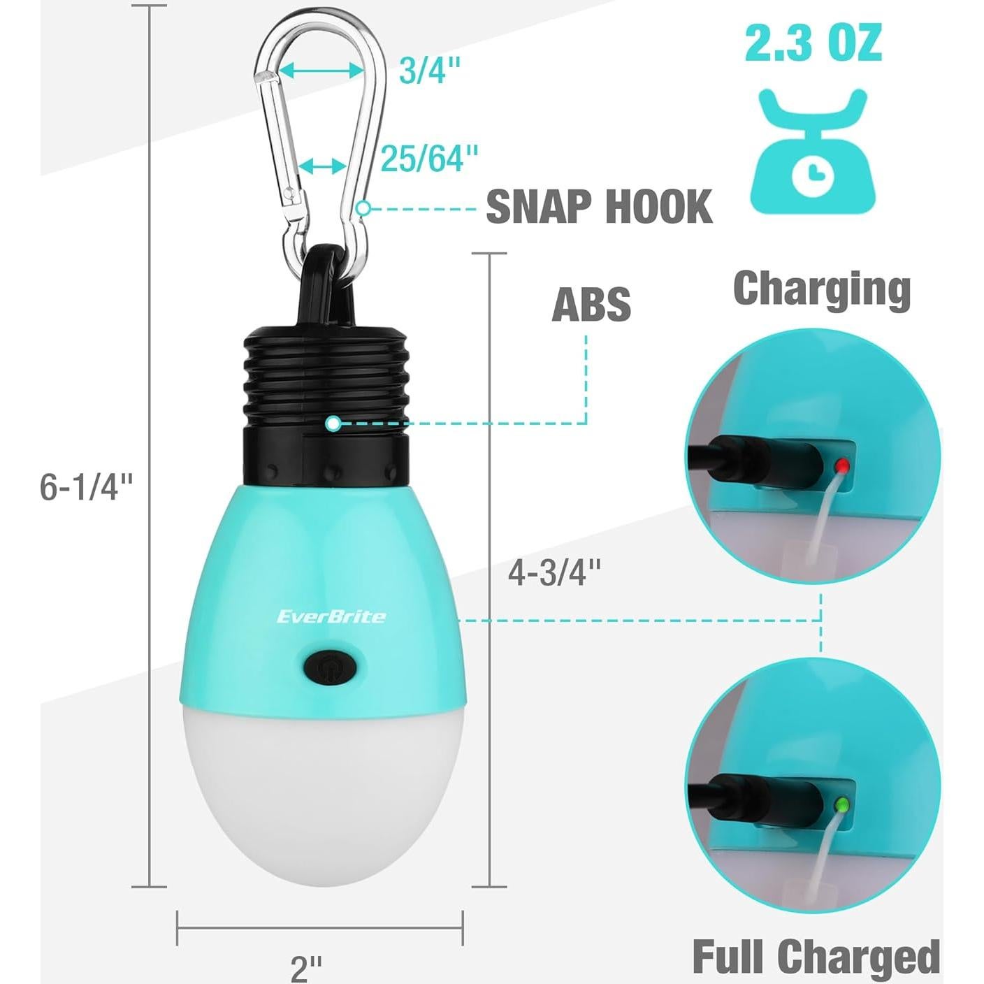 Linterna de Camping Recargable EverBrite 150 Lúmenes Azul