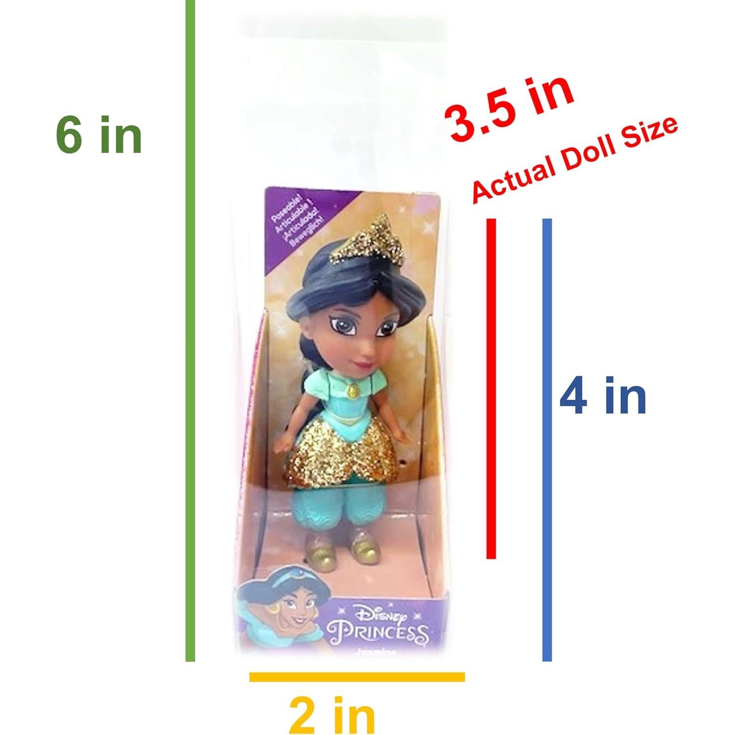 Muñeca Mini Poseable Princesa Disney Jazmín 8.89 cm