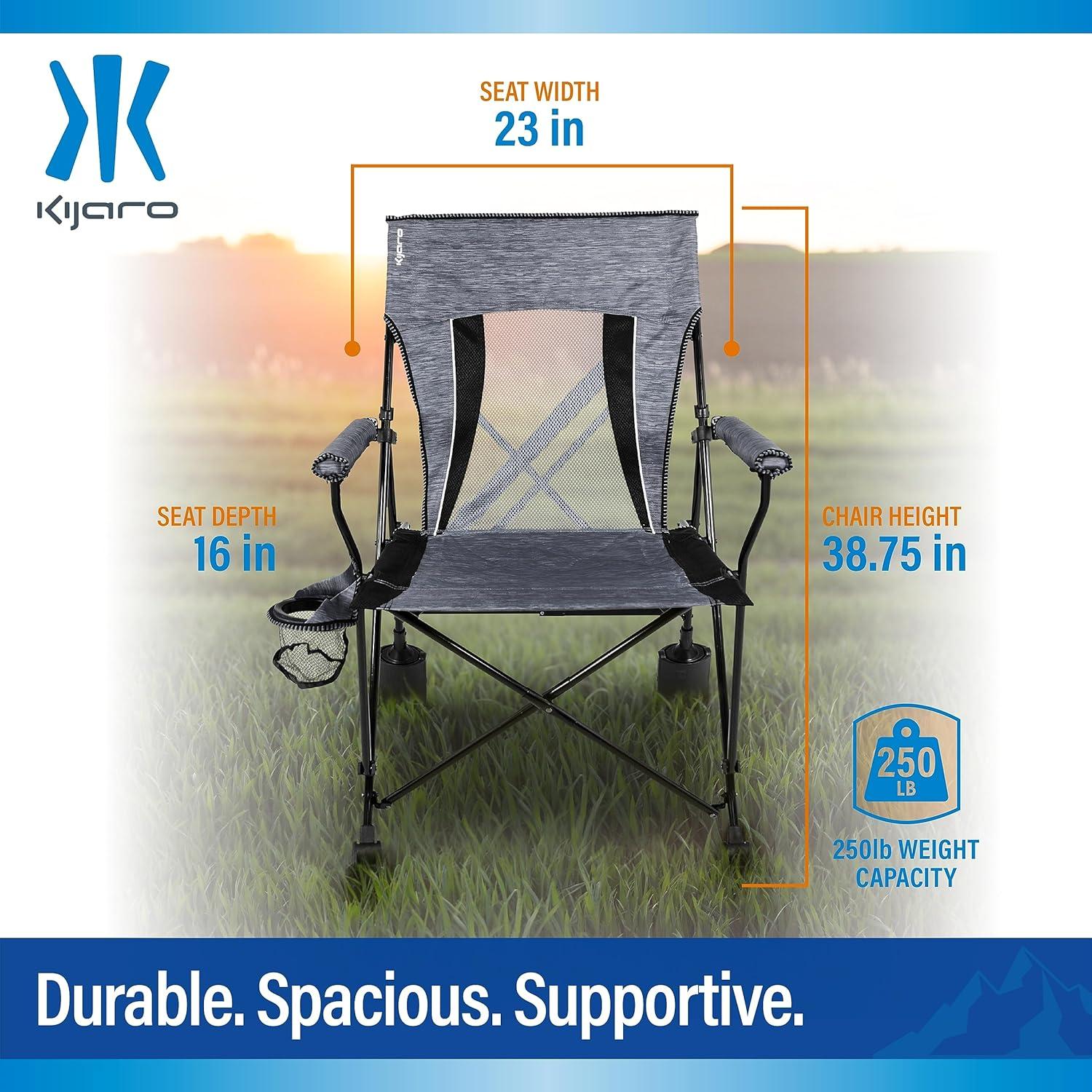 Silla de Camping Balanceante Kijaro Rok-it - Hallett Peak Gray