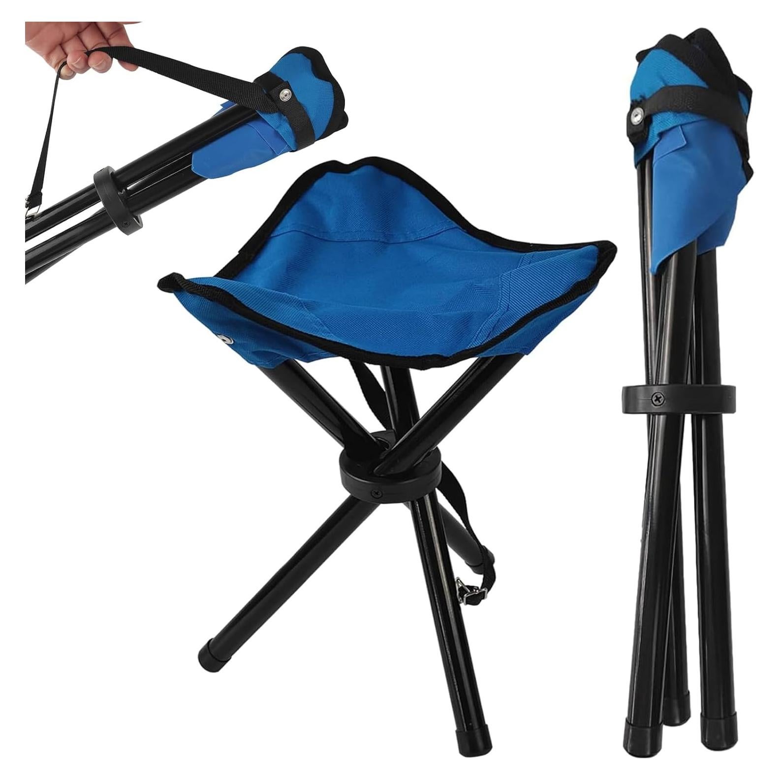 Taburete de Camping Plegable CebraBounze Azul 35.5x28 cm 300 kg