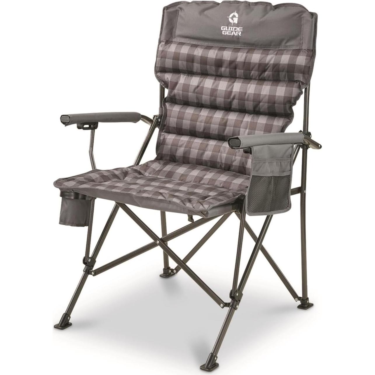 Silla de Camping Guía Gear Mammoth XL Padded 500 lb Gris