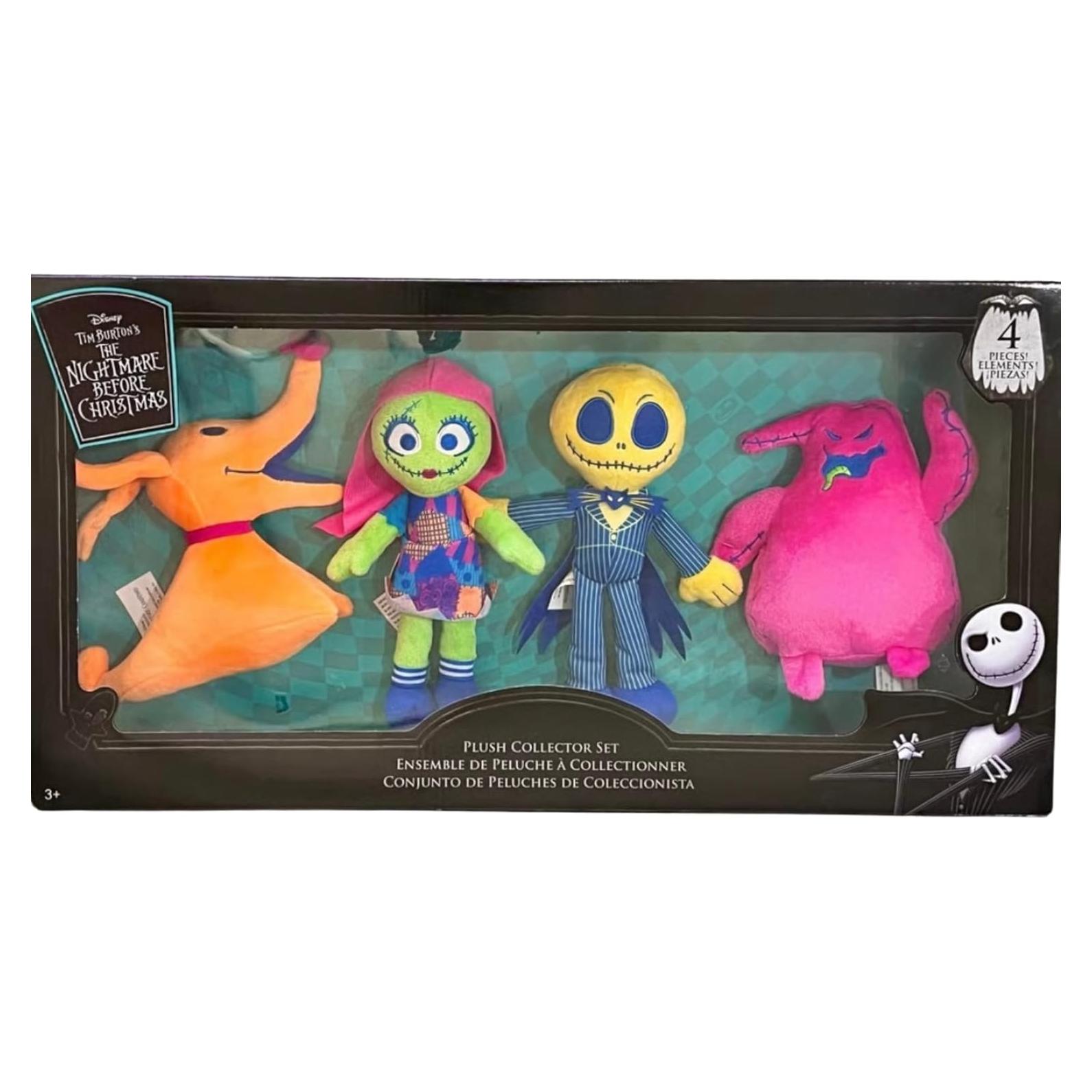 Conjunto de Peluches Neón Disney Tim Burton 4 Piezas