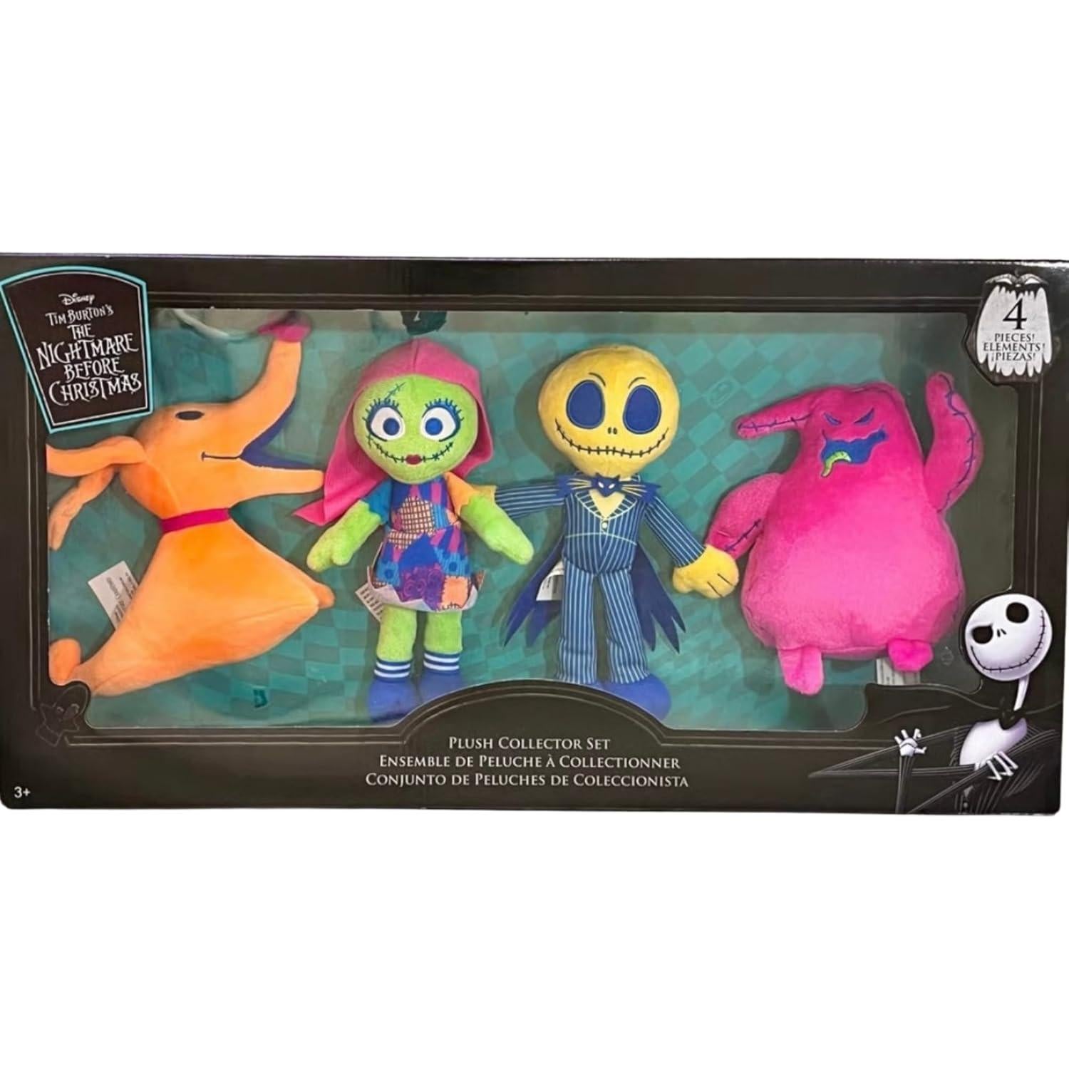 Conjunto de Peluches Neón Disney Tim Burton 4 Piezas