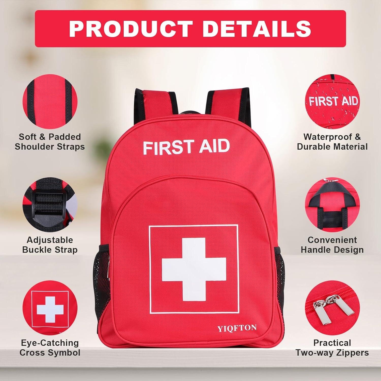 Mochila de Primeros Auxilios Vacía YIQFTON 30x15x40 cm Impermeable