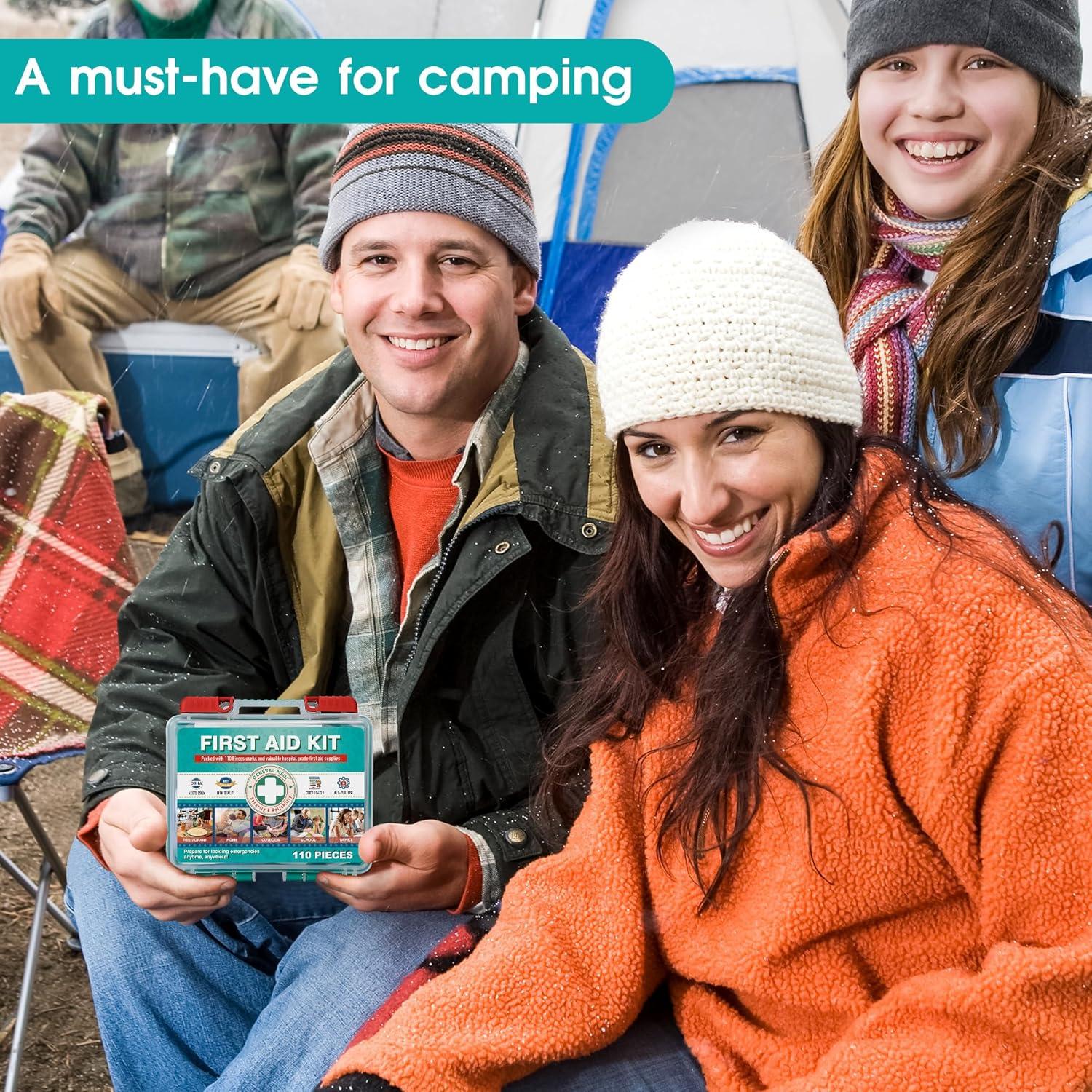 Kit de Primeros Auxilios General Medi 110 Piezas - Compacto y Portátil