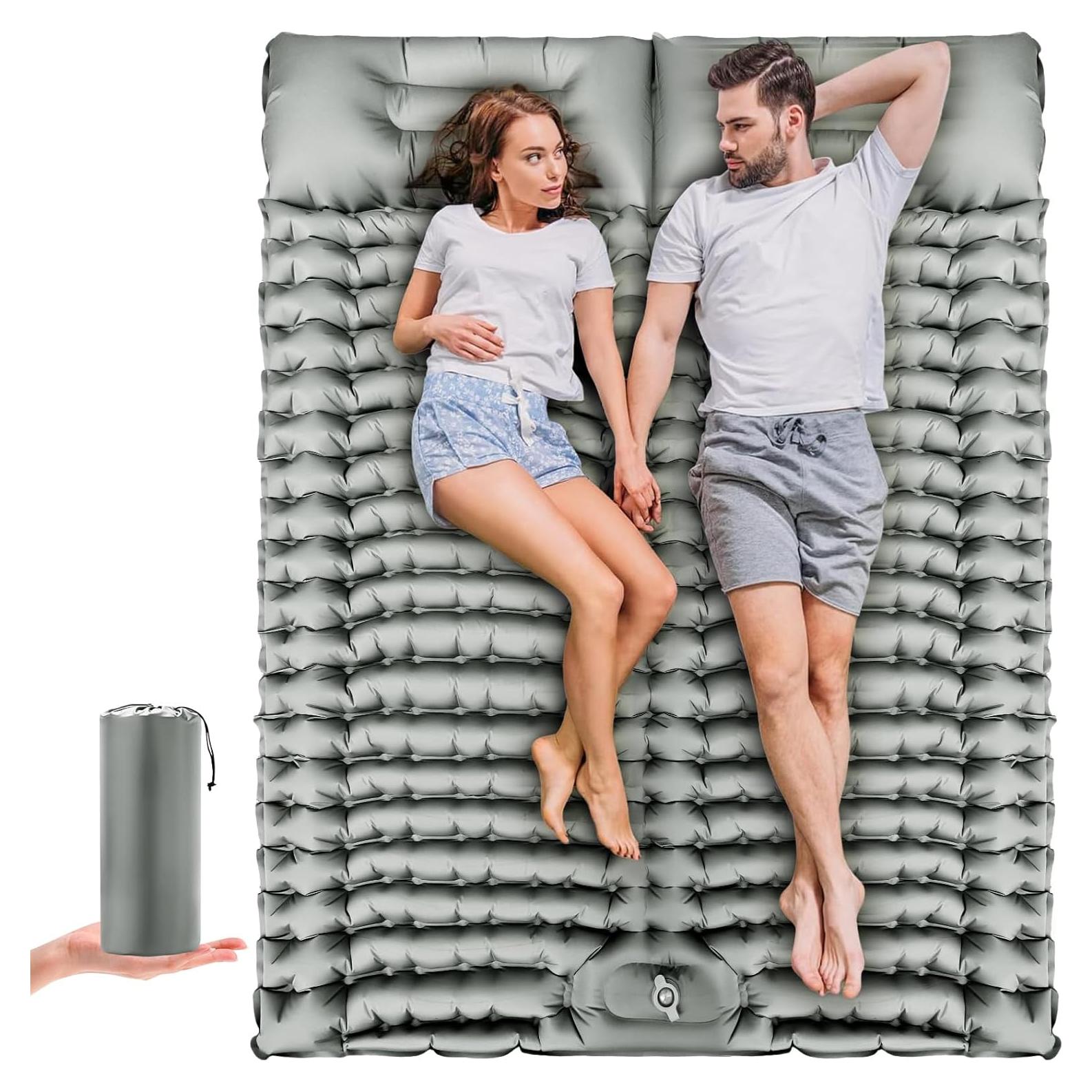 Colchón Inflable Doble Xoxocos 200x135 cm 4" con Bomba de Pie