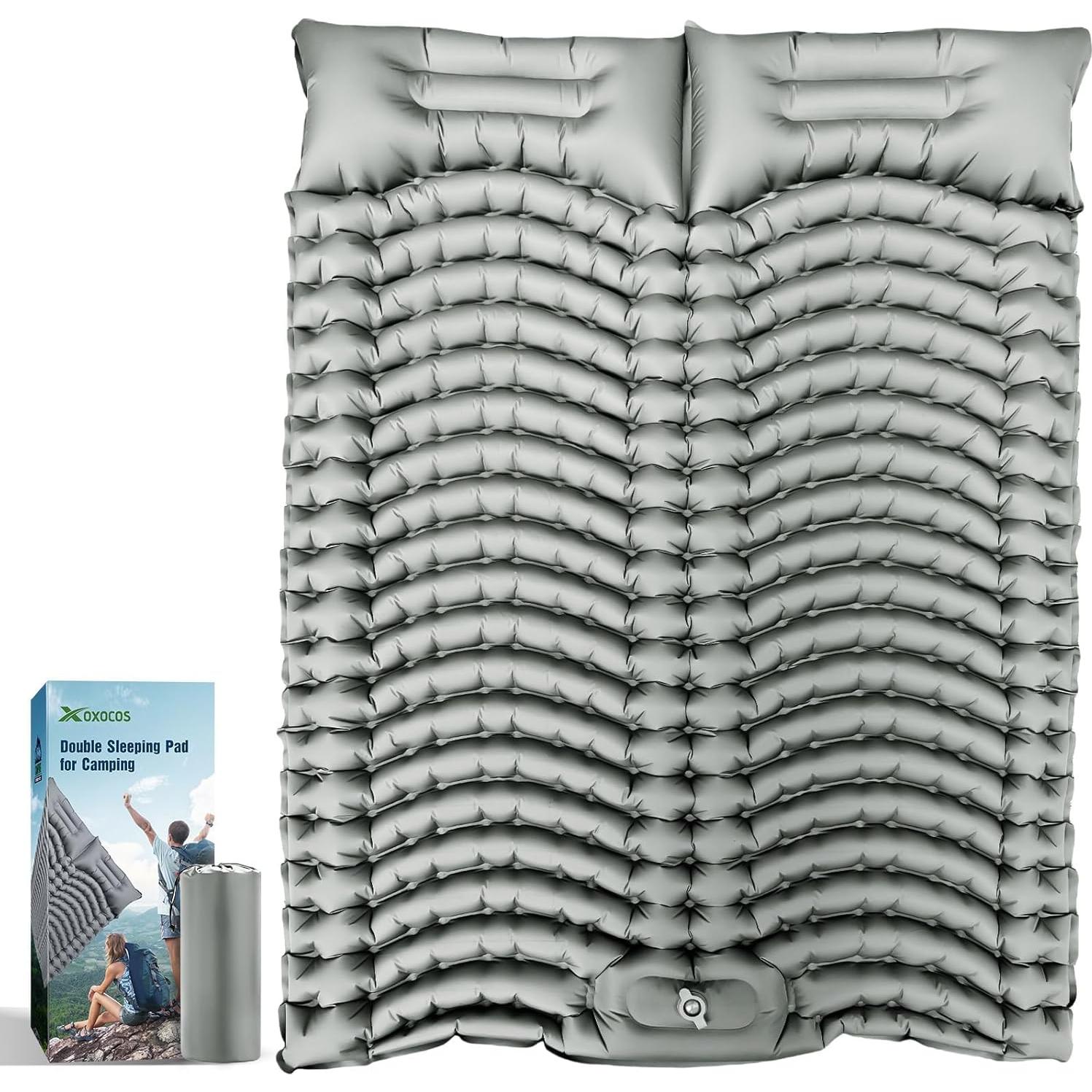 Colchón Inflable Doble Xoxocos 200x135 cm 4" con Bomba de Pie