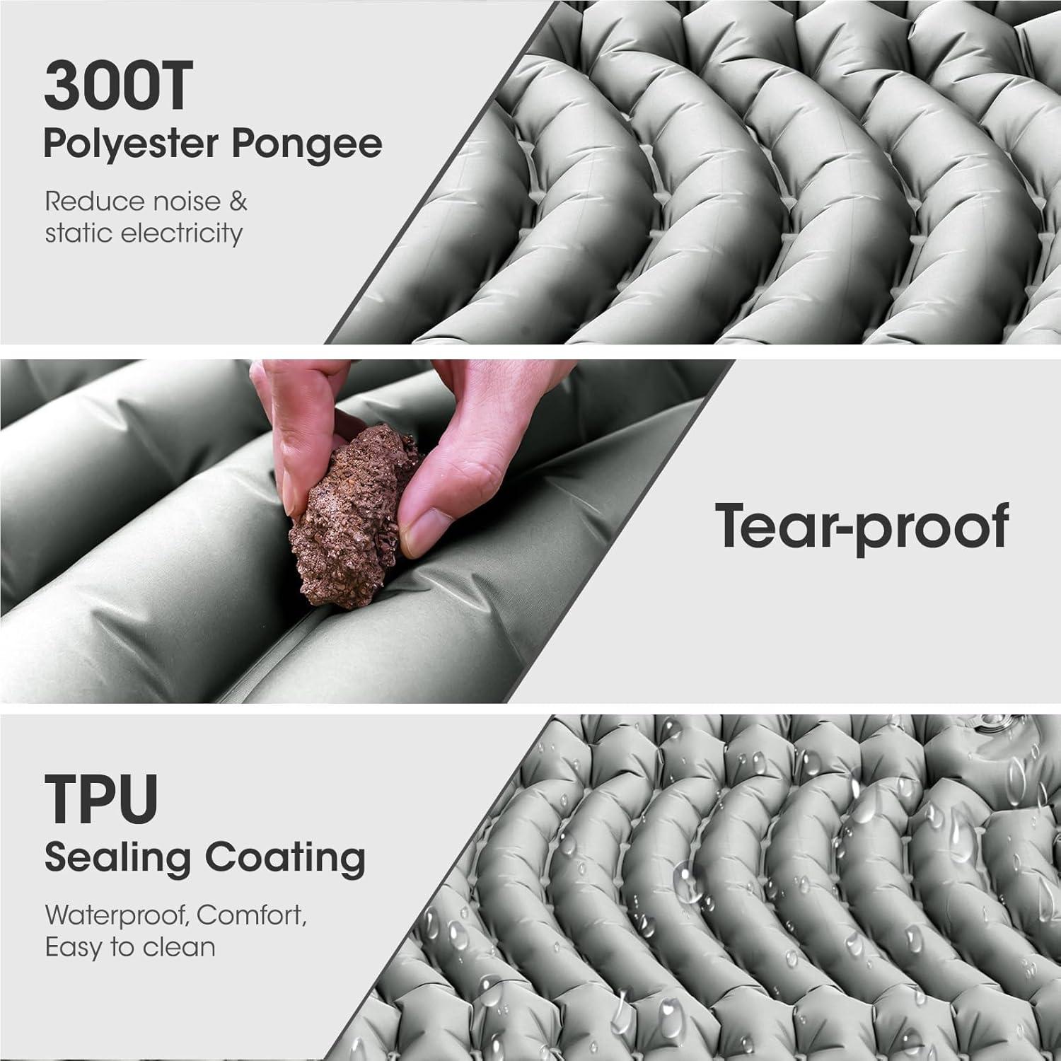 Colchón Inflable Doble Xoxocos 200x135 cm 4" con Bomba de Pie