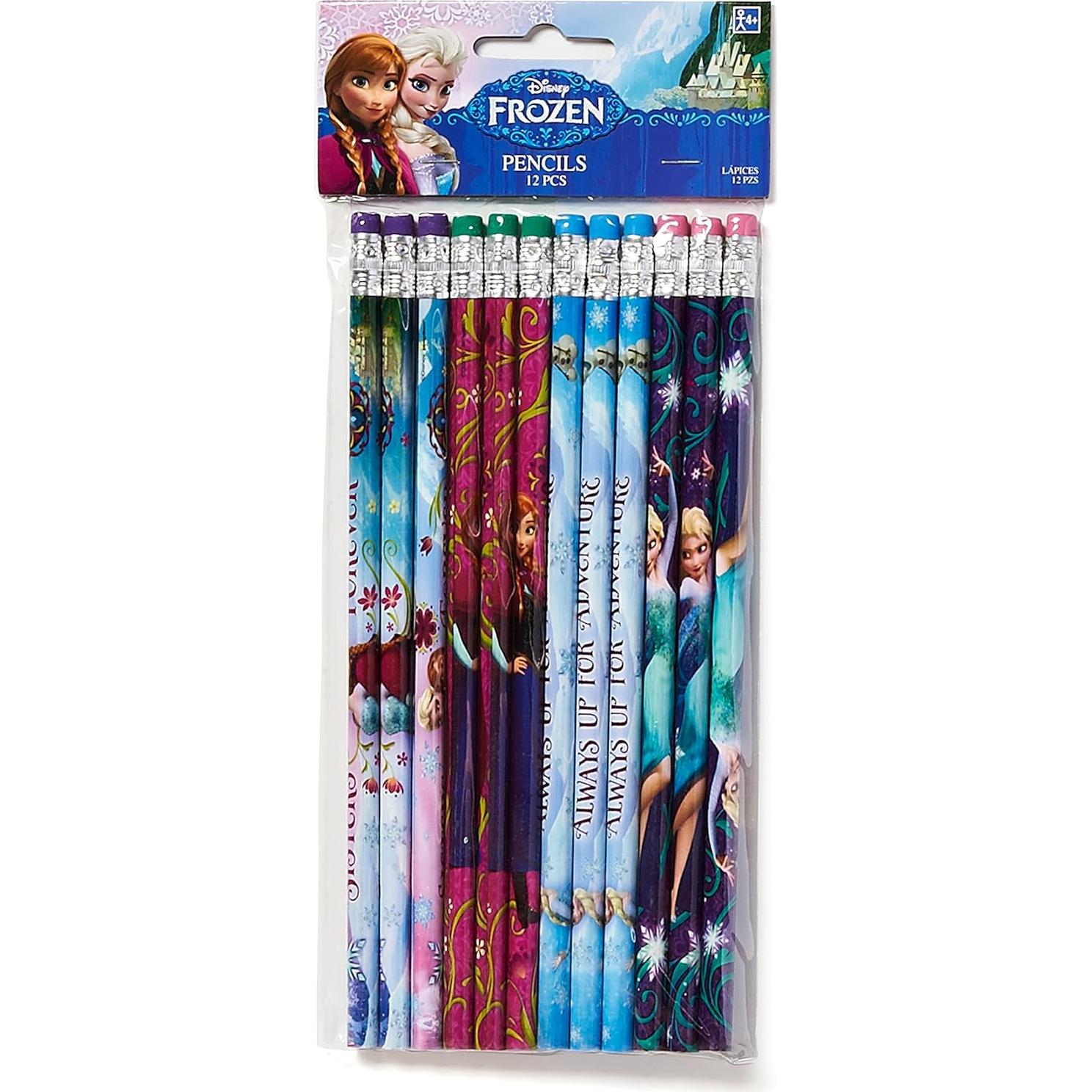 Lápices Disney Frozen Amscan - Paquete de 12 - 18.66 cm