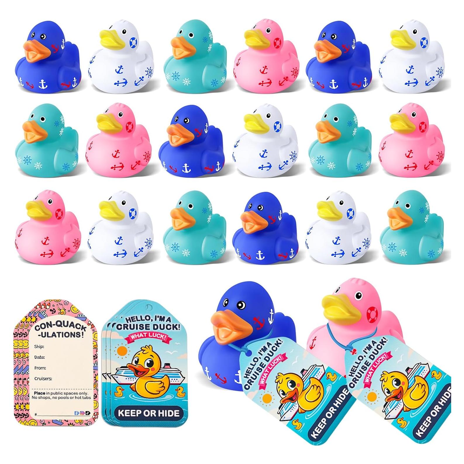 Paquete de 60 Patos de Goma ANGGIKO para Crucero y Juegos